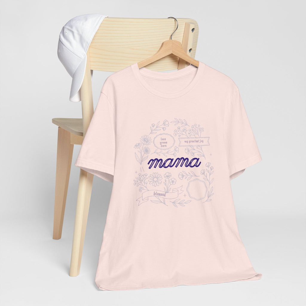 Mama Floral Script Tee — Mother's Day Casual T-Shirt