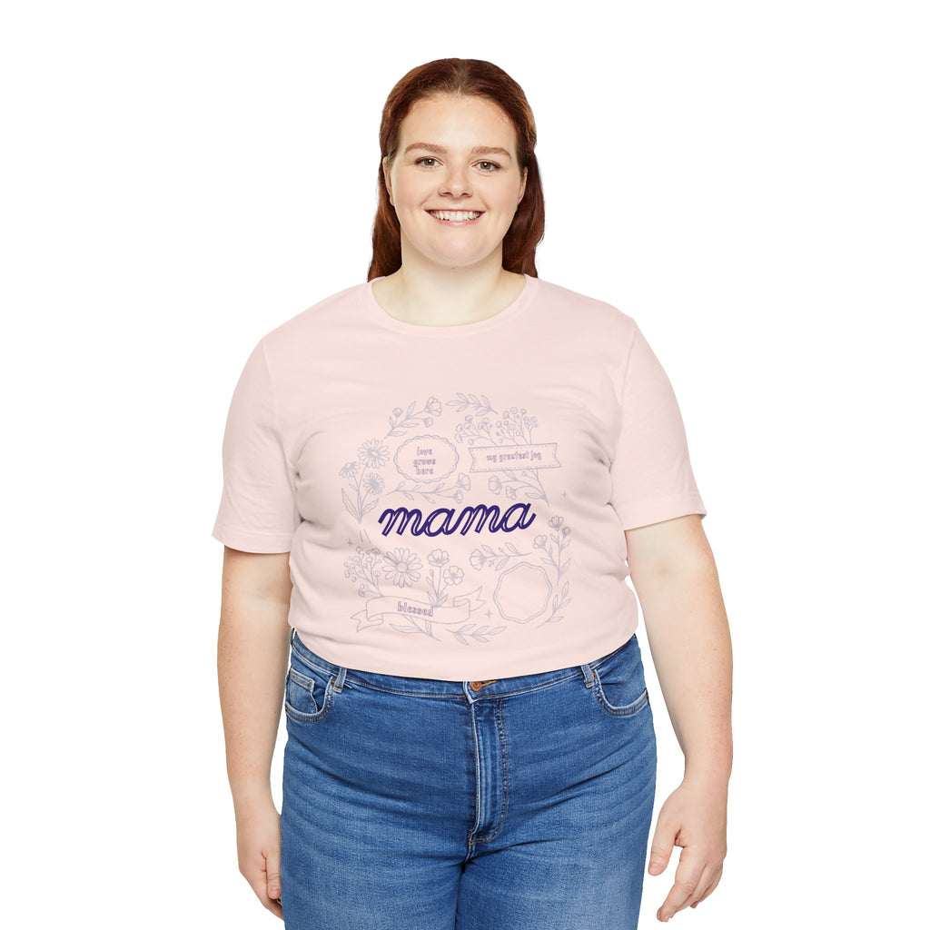 Mama Floral Script Tee — Mother's Day Casual T-Shirt