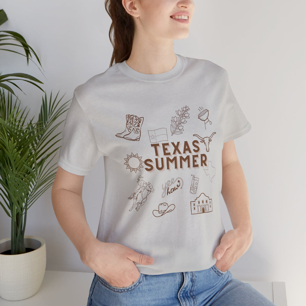 Texas Summer Tee — Retro Western Icons T‑Shirt