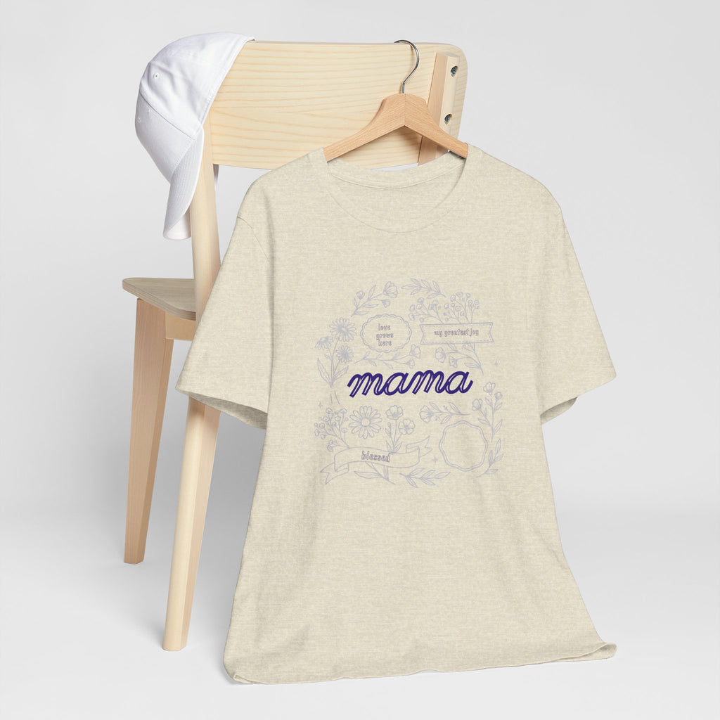 Mama Floral Script Tee — Mother's Day Casual T-Shirt