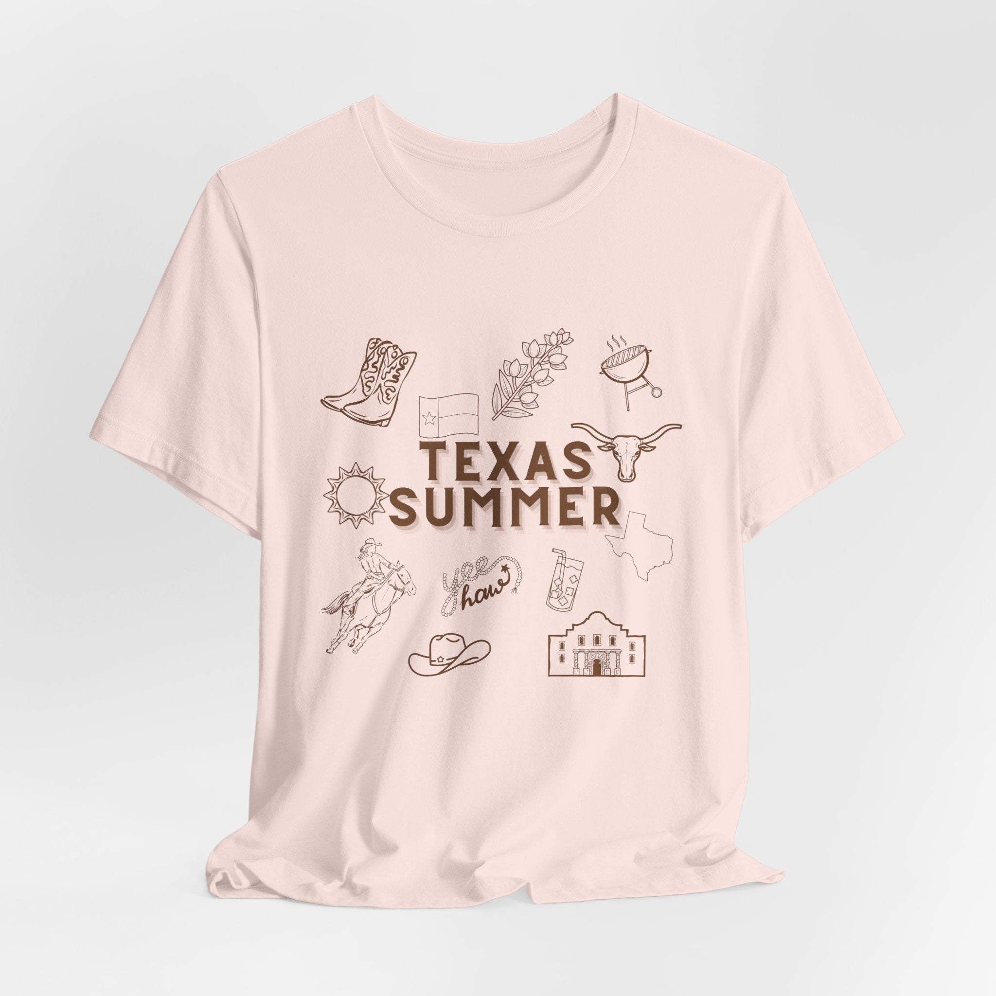 Texas Summer Tee — Retro Western Icons T‑Shirt