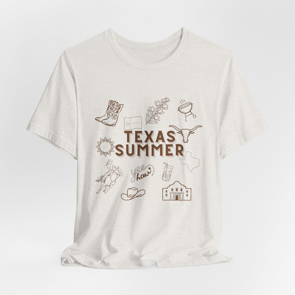 Texas Summer Tee — Retro Western Icons T‑Shirt