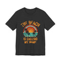 Beach Is Calling My Name T‑Shirt — Vintage Sunset Palm Tee