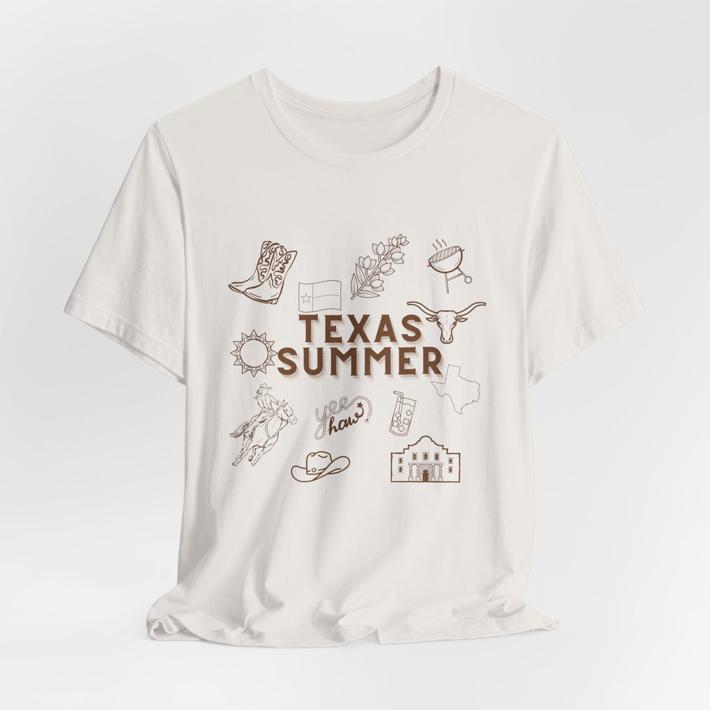Texas Summer Tee — Retro Western Icons T‑Shirt