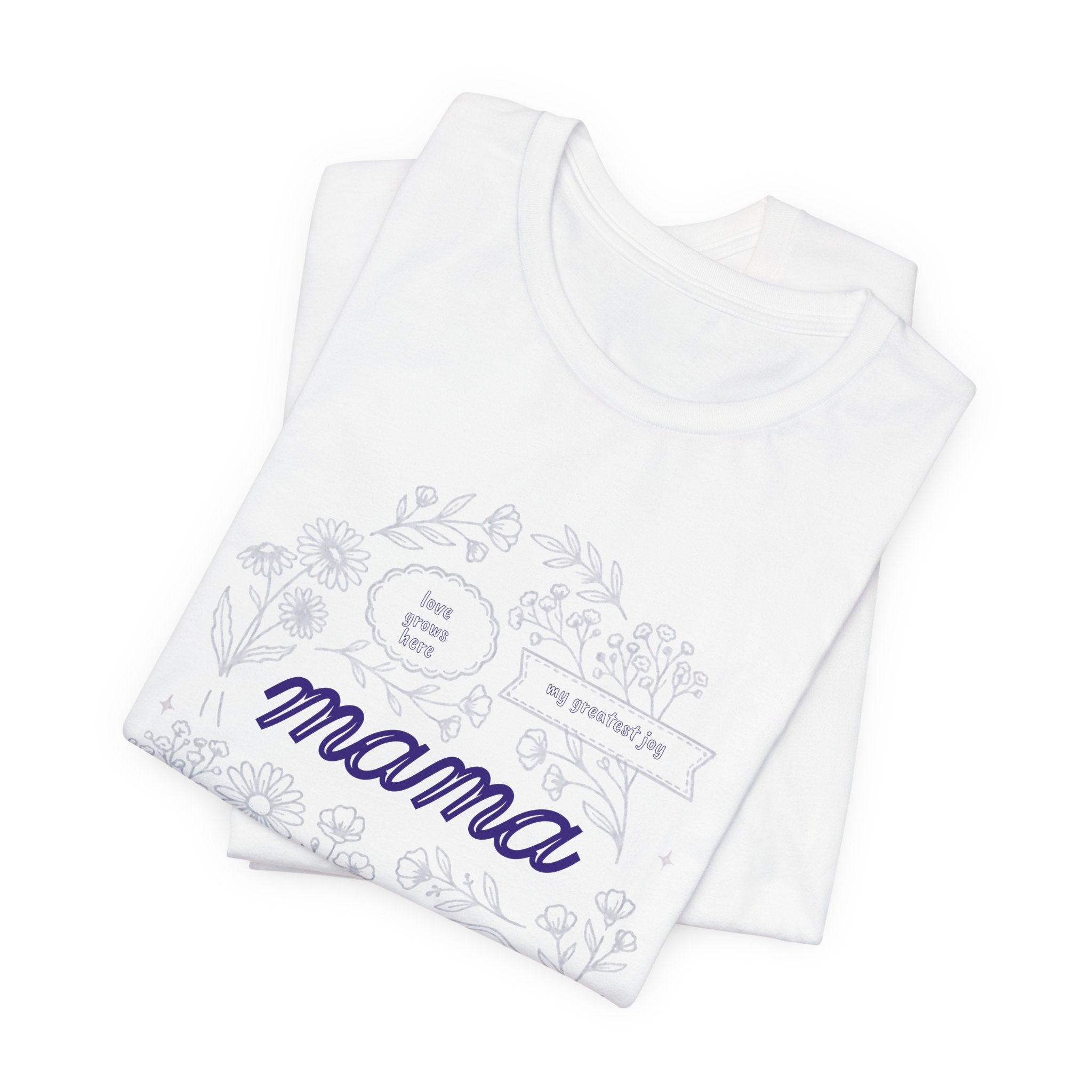 Mama Floral Script Tee — Mother's Day Casual T-Shirt