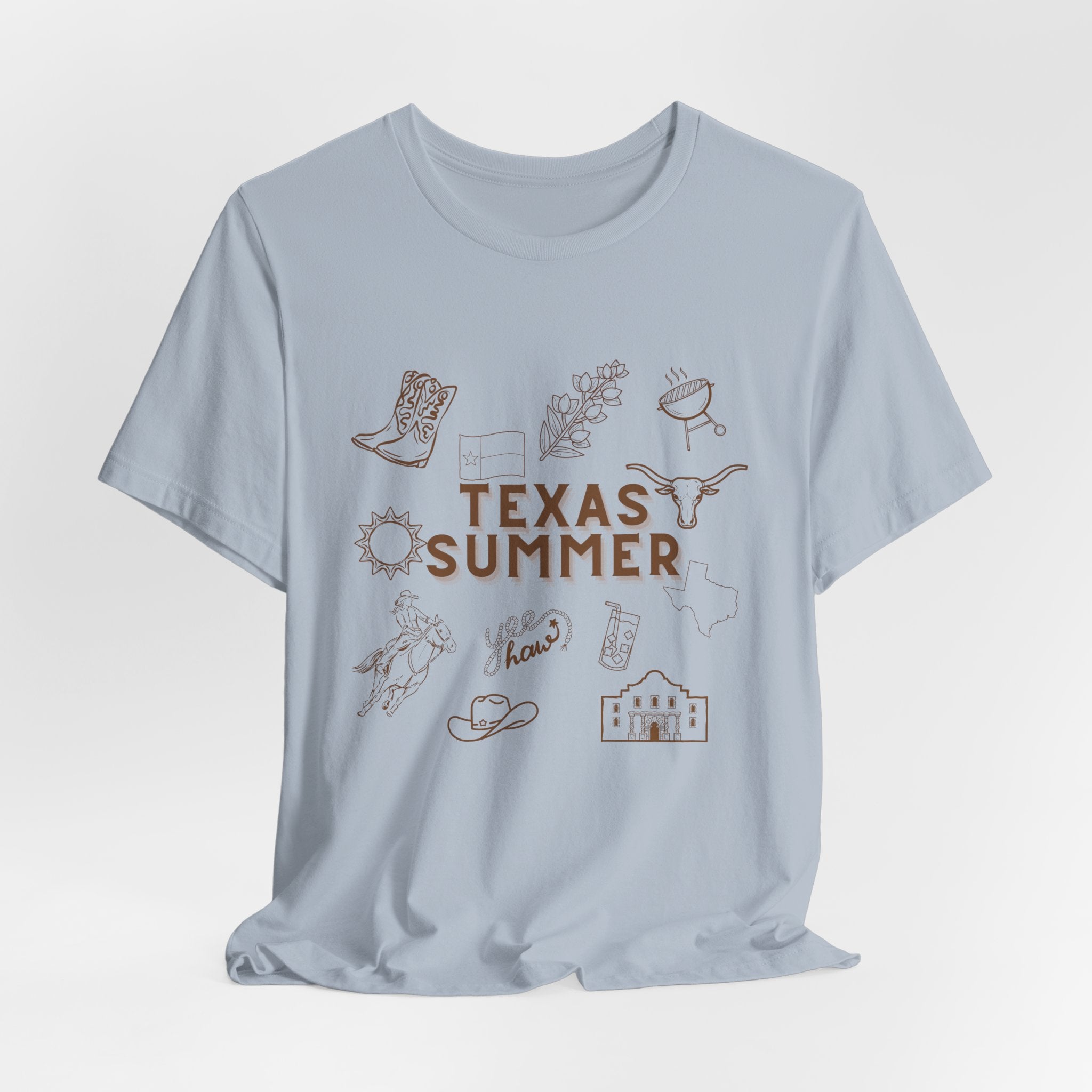 Texas Summer Tee — Retro Western Icons T‑Shirt