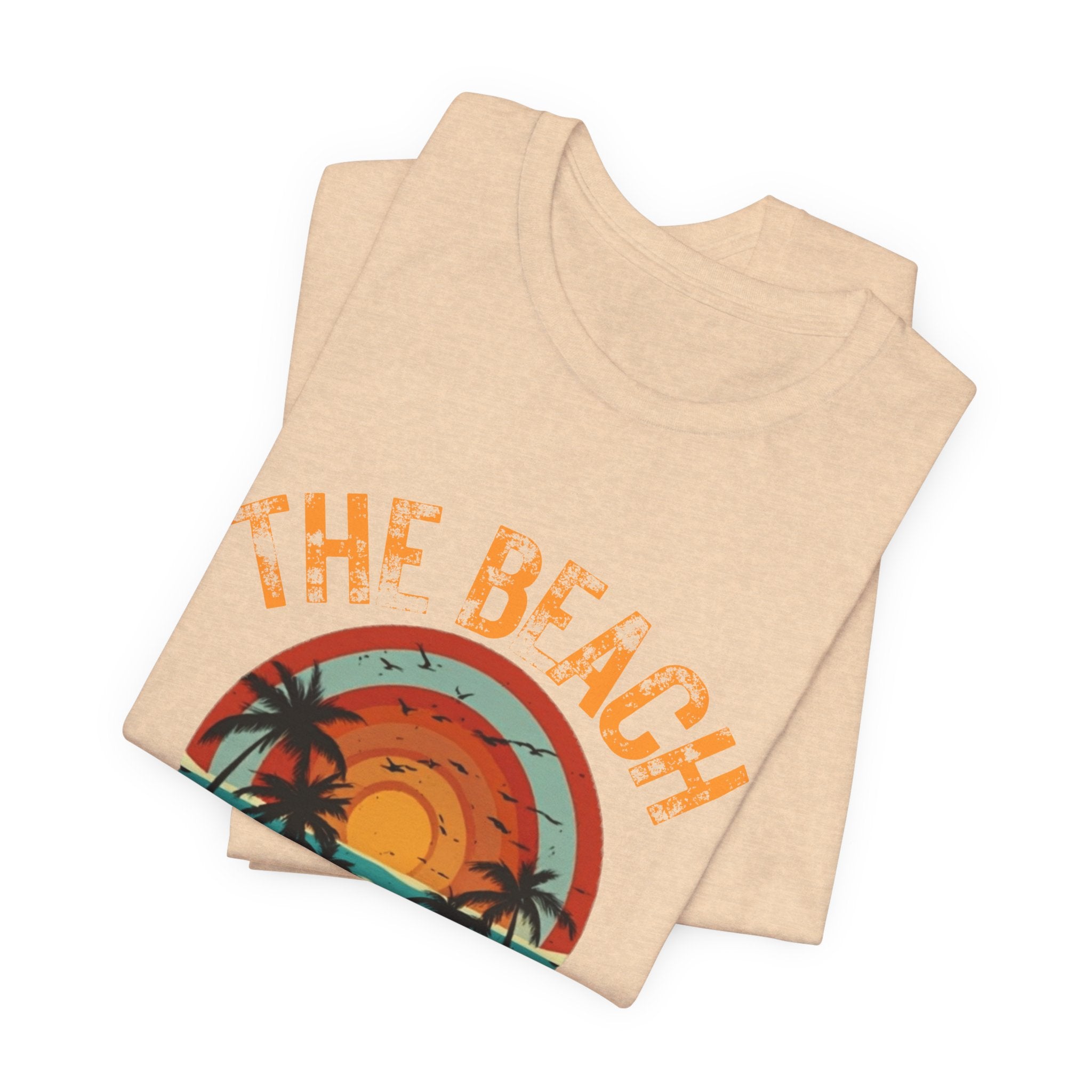 Beach Is Calling My Name T‑Shirt — Vintage Sunset Palm Tee