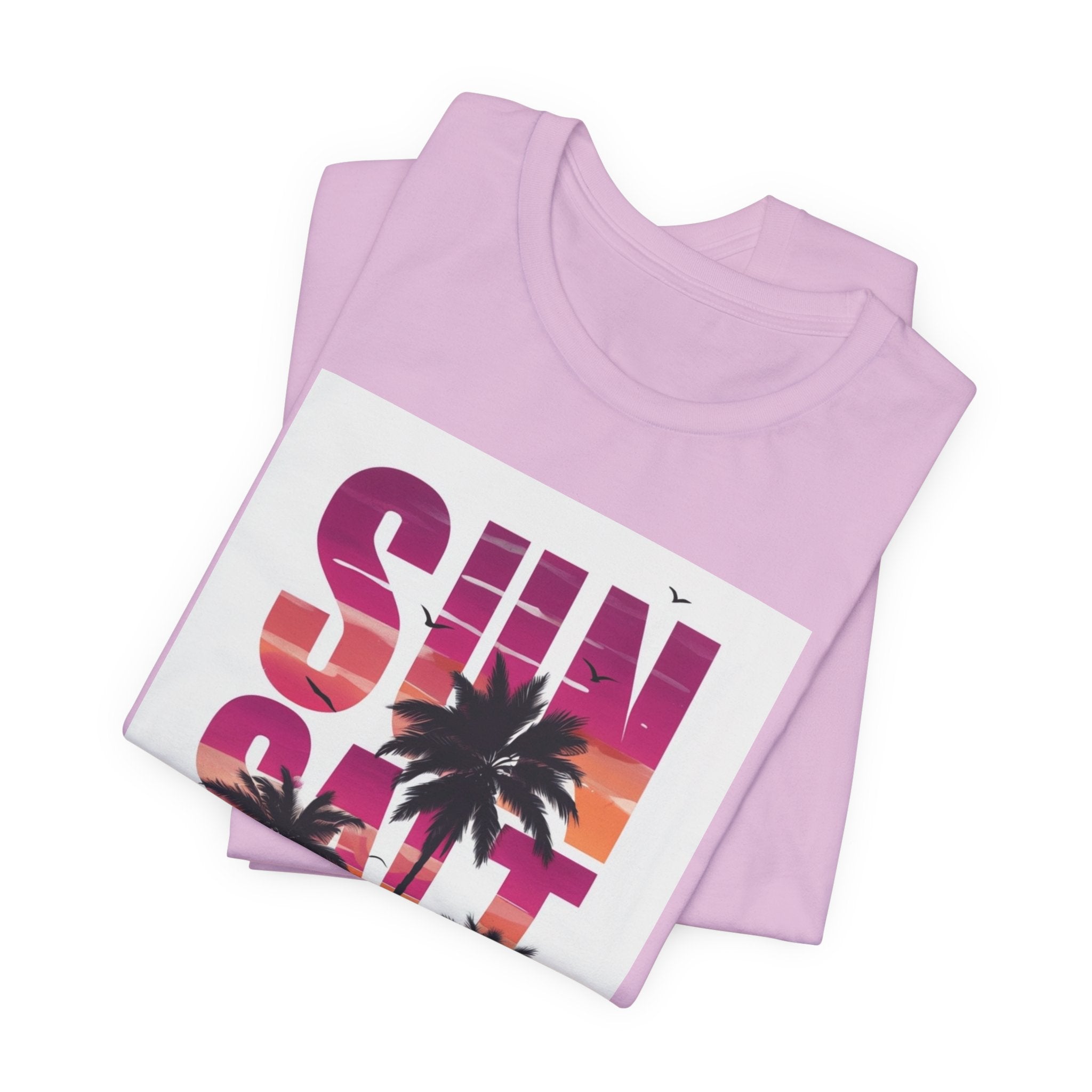 Sun, Salt & Sand T-Shirt — Tropical Palm Sunset Graphic Tee