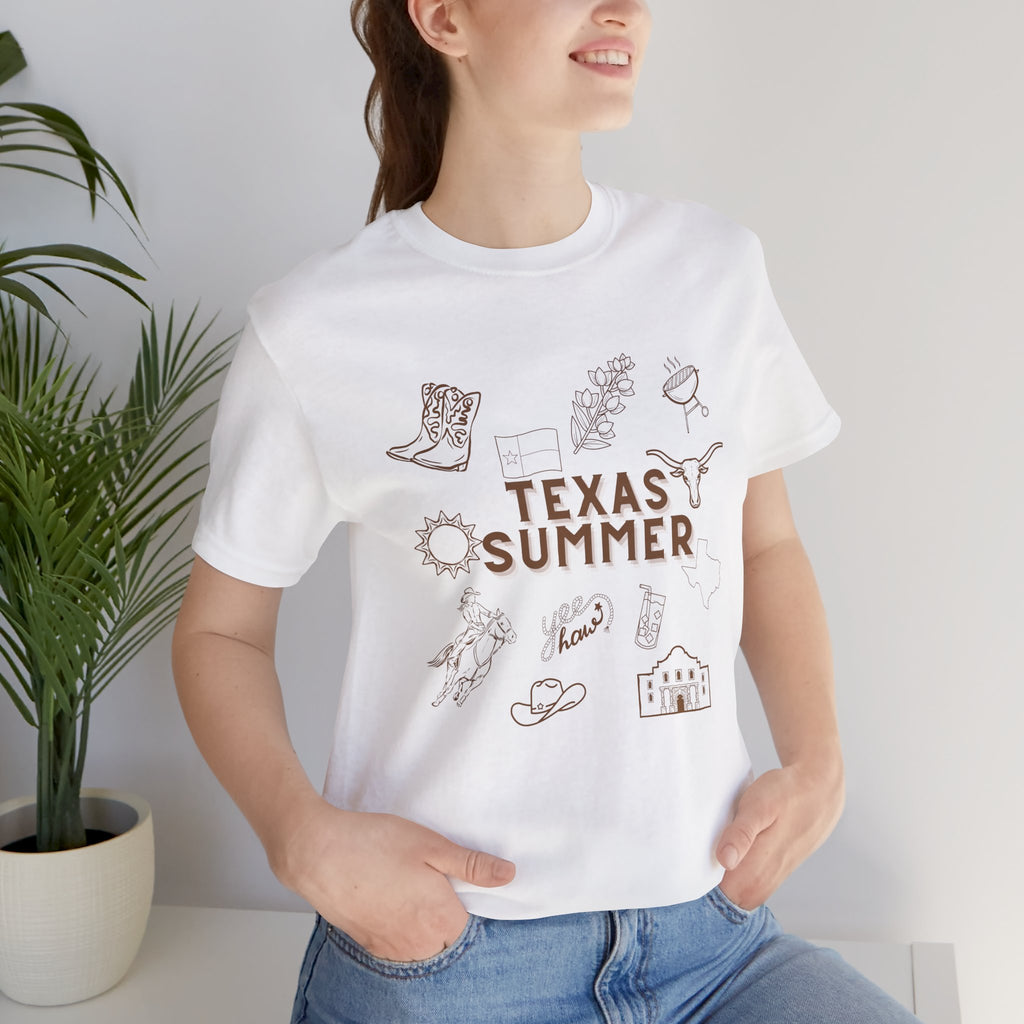 Texas Summer Tee — Retro Western Icons T‑Shirt