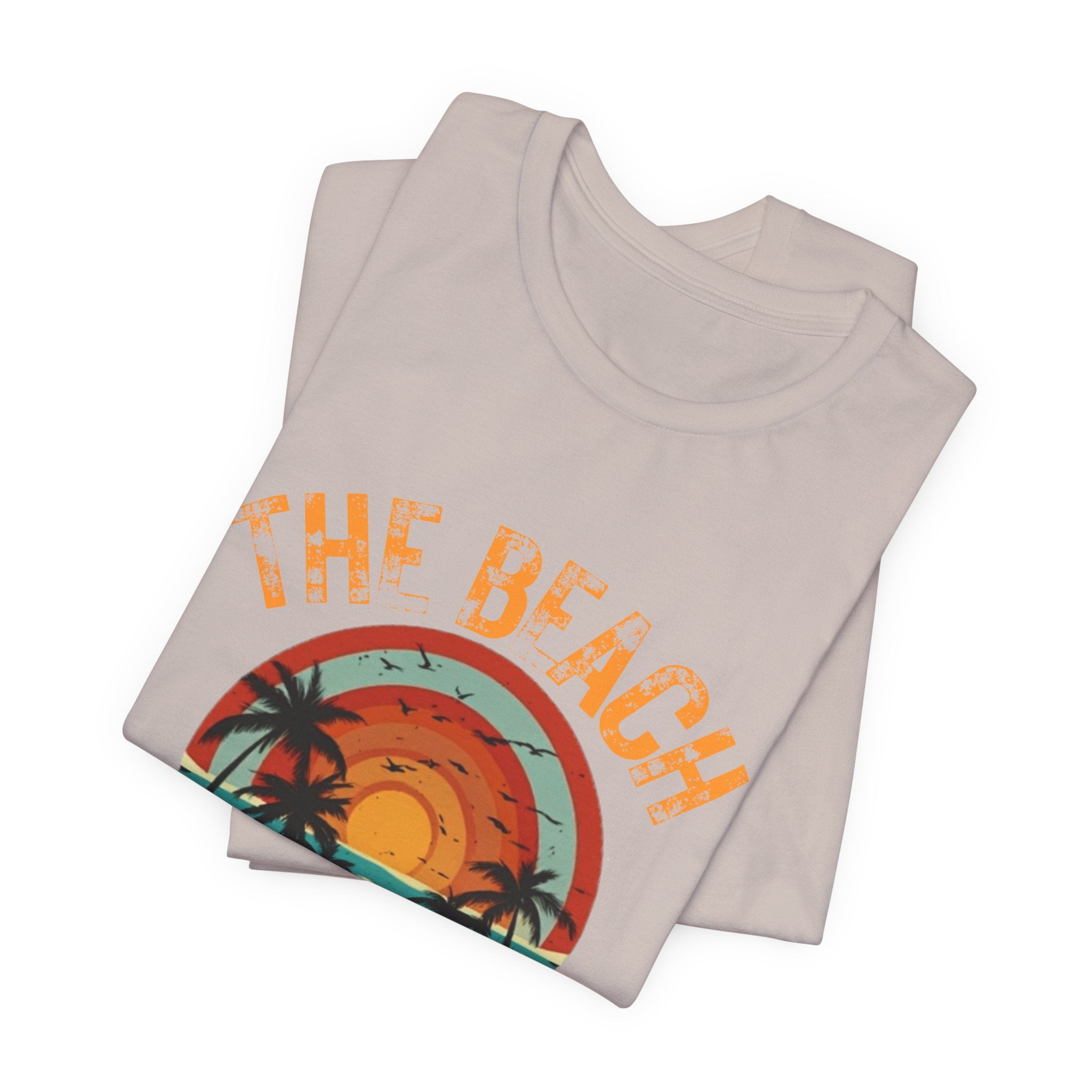 Beach Is Calling My Name T‑Shirt — Vintage Sunset Palm Tee