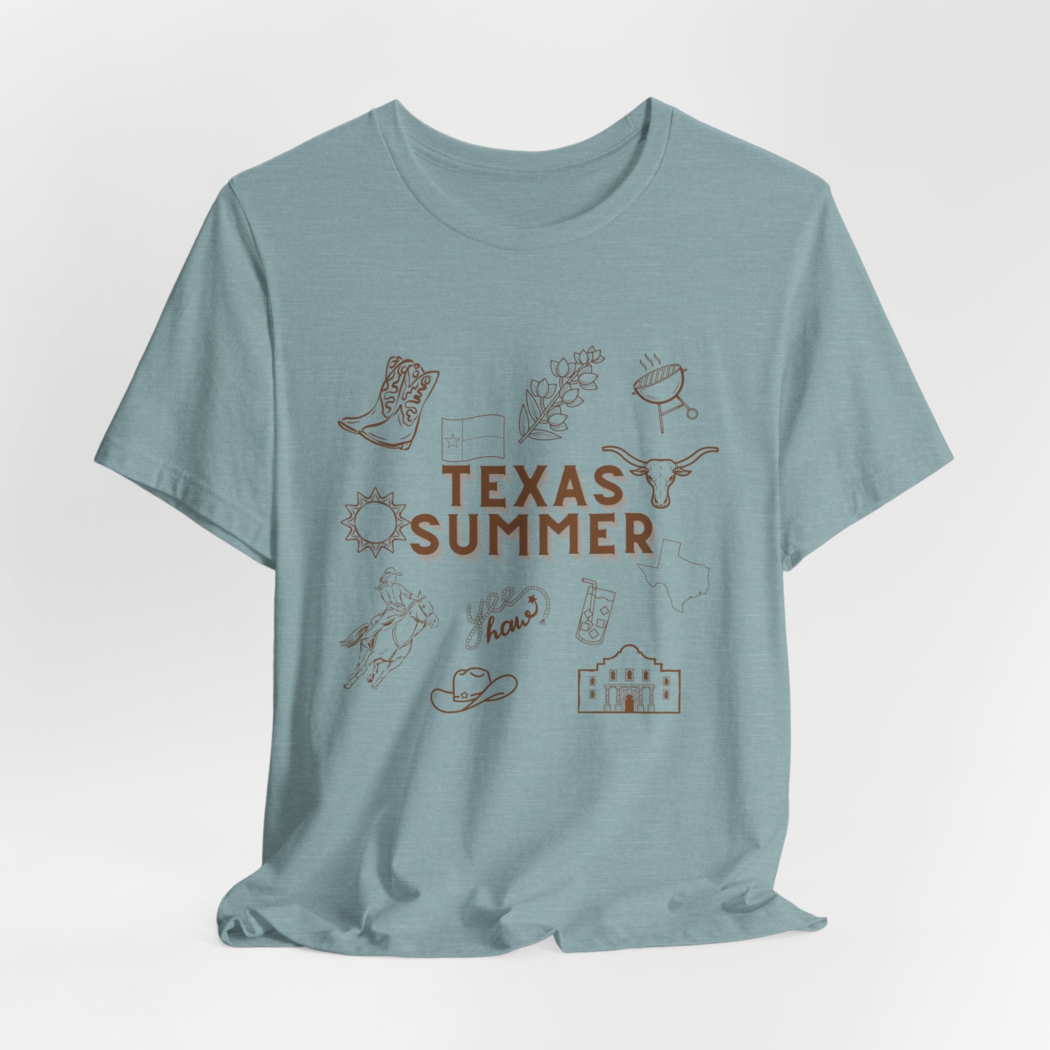 Texas Summer Tee — Retro Western Icons T‑Shirt