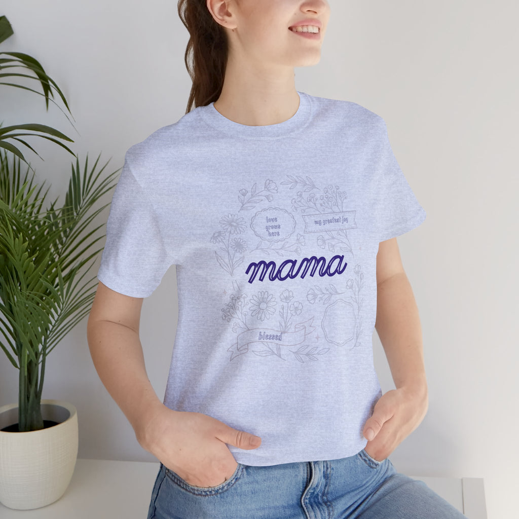 Mama Floral Script Tee — Mother's Day Casual T-Shirt