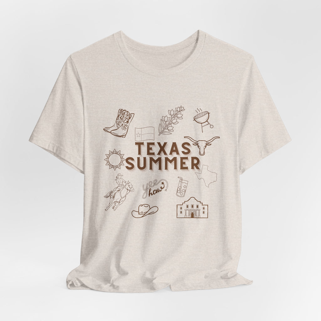 Texas Summer Tee — Retro Western Icons T‑Shirt