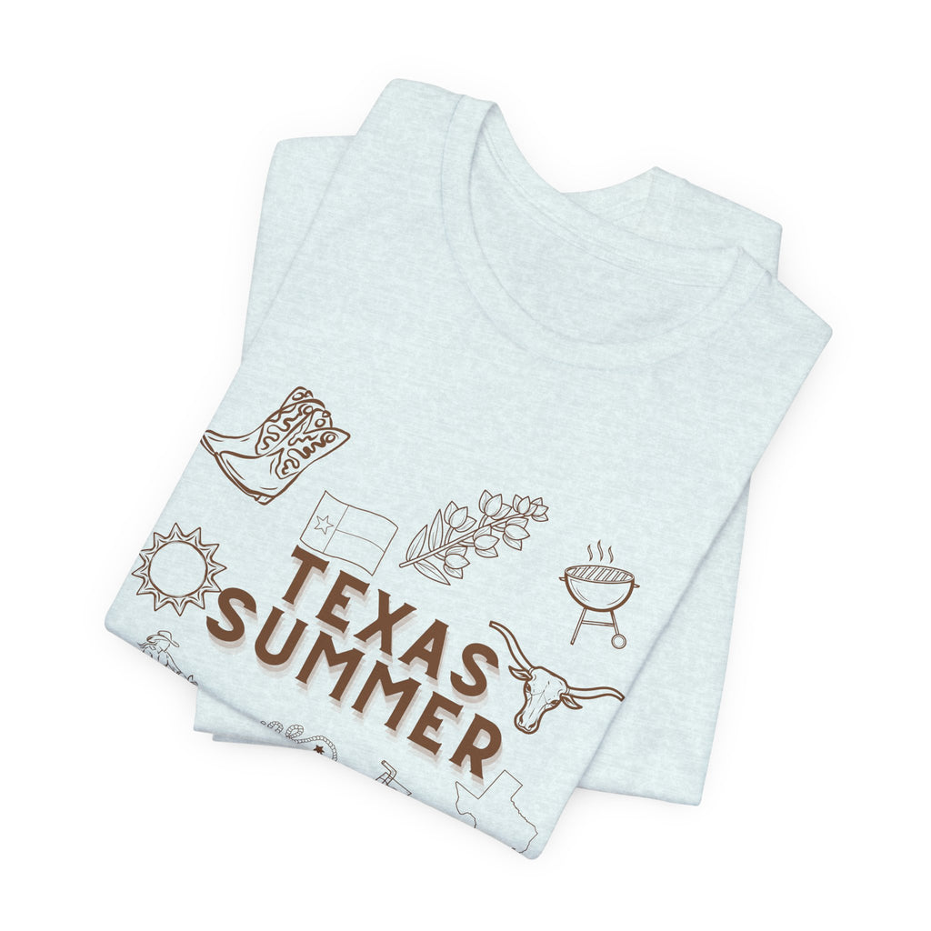 Texas Summer Tee — Retro Western Icons T‑Shirt
