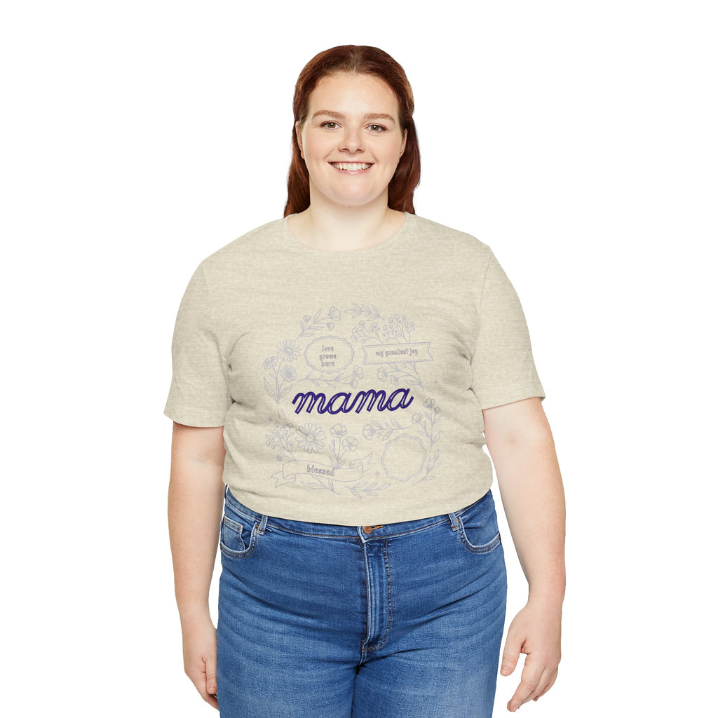 Mama Floral Script Tee — Mother's Day Casual T-Shirt