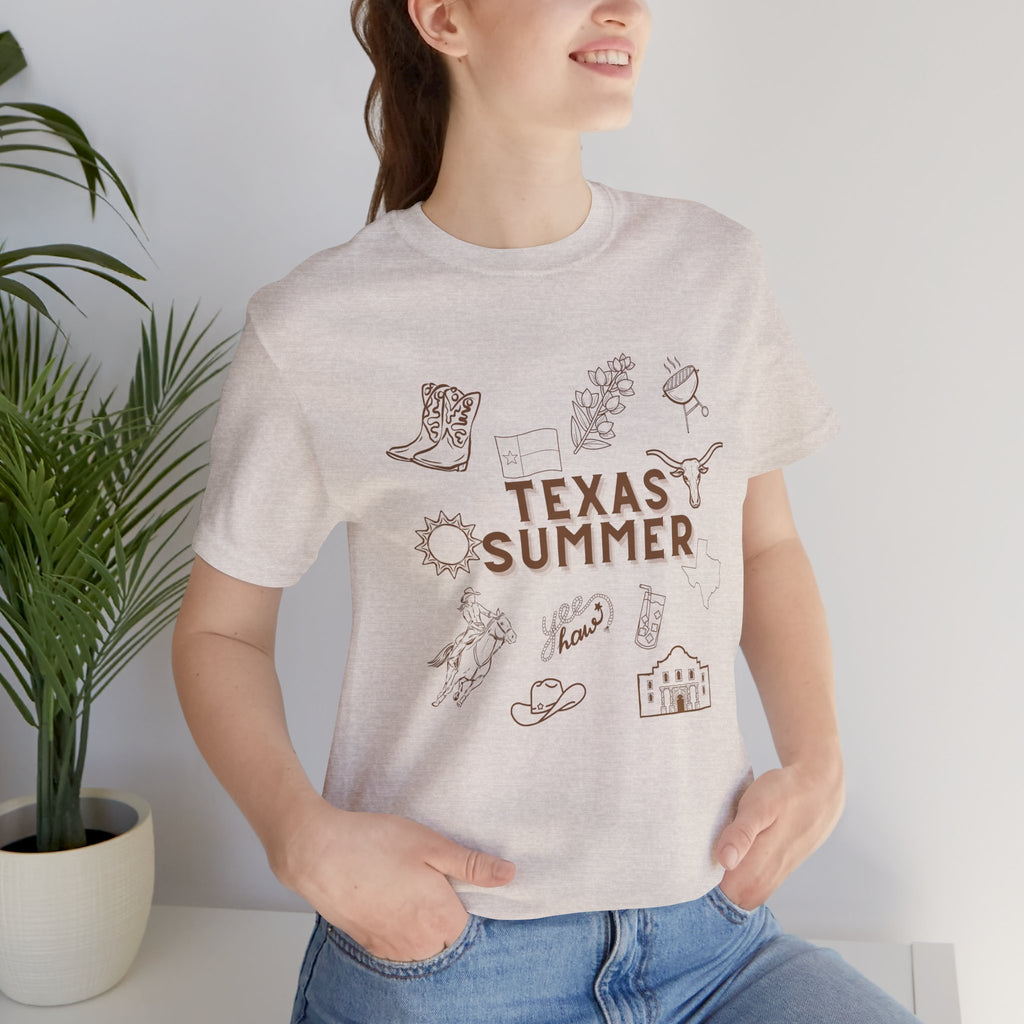 Texas Summer Tee — Retro Western Icons T‑Shirt