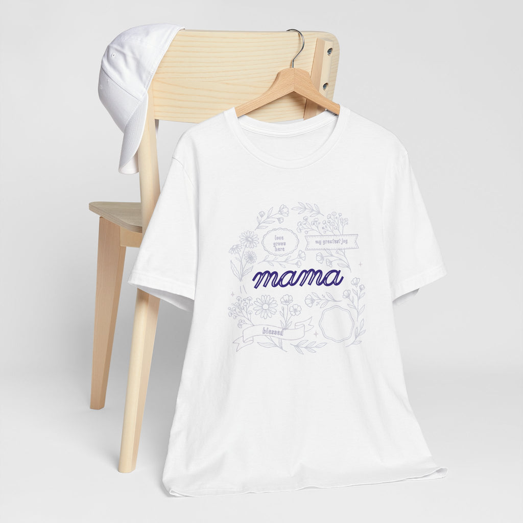 Mama Floral Script Tee — Mother's Day Casual T-Shirt