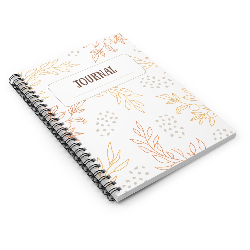 Floral Journal Spiral Notebook – Ruled Lined Notebook with Soft Botanical Cover