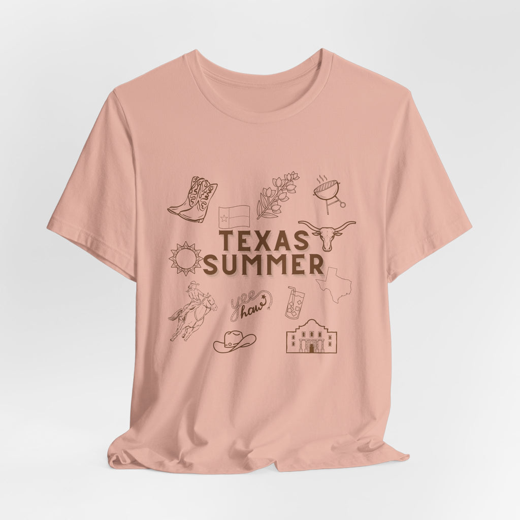 Texas Summer Tee — Retro Western Icons T‑Shirt