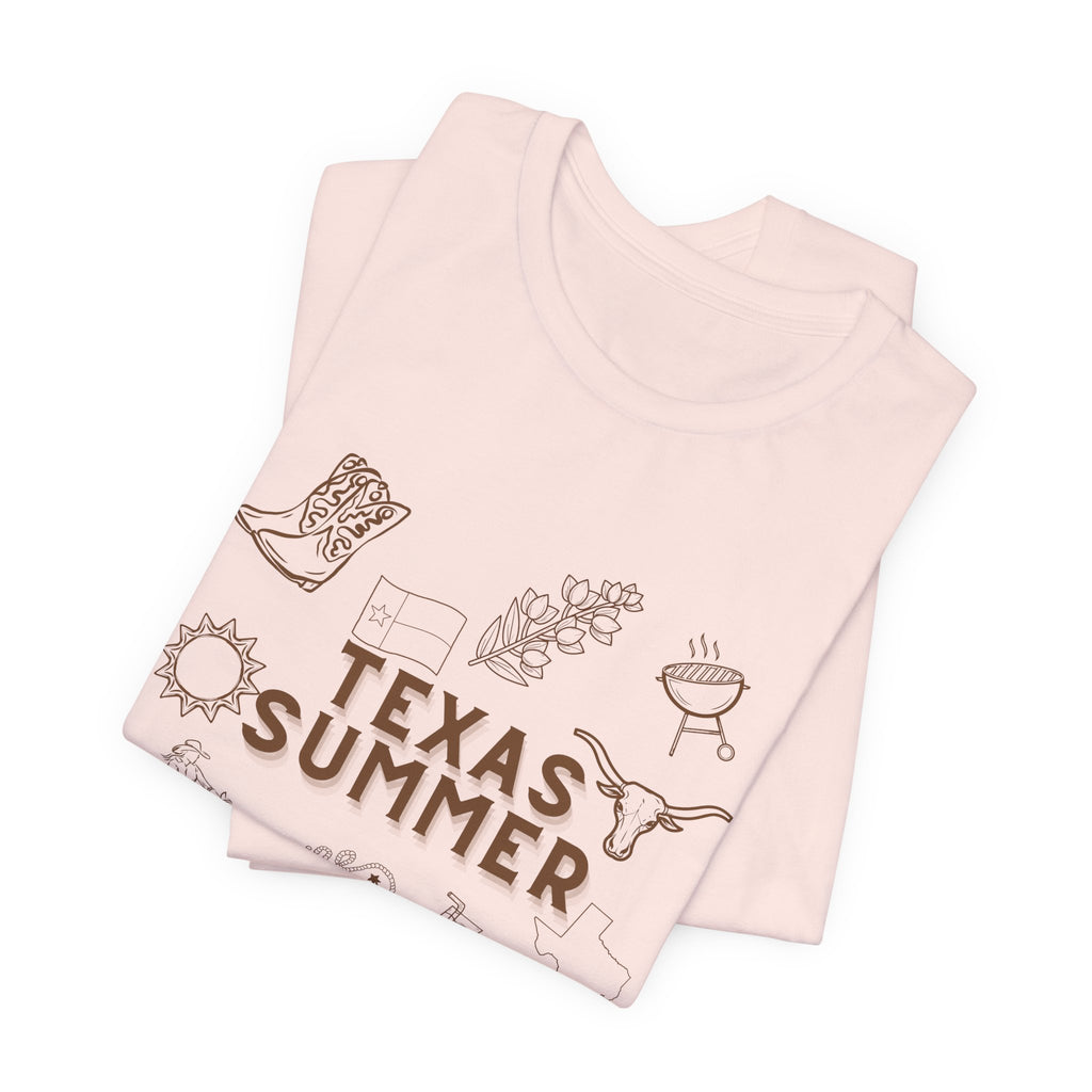Texas Summer Tee — Retro Western Icons T‑Shirt