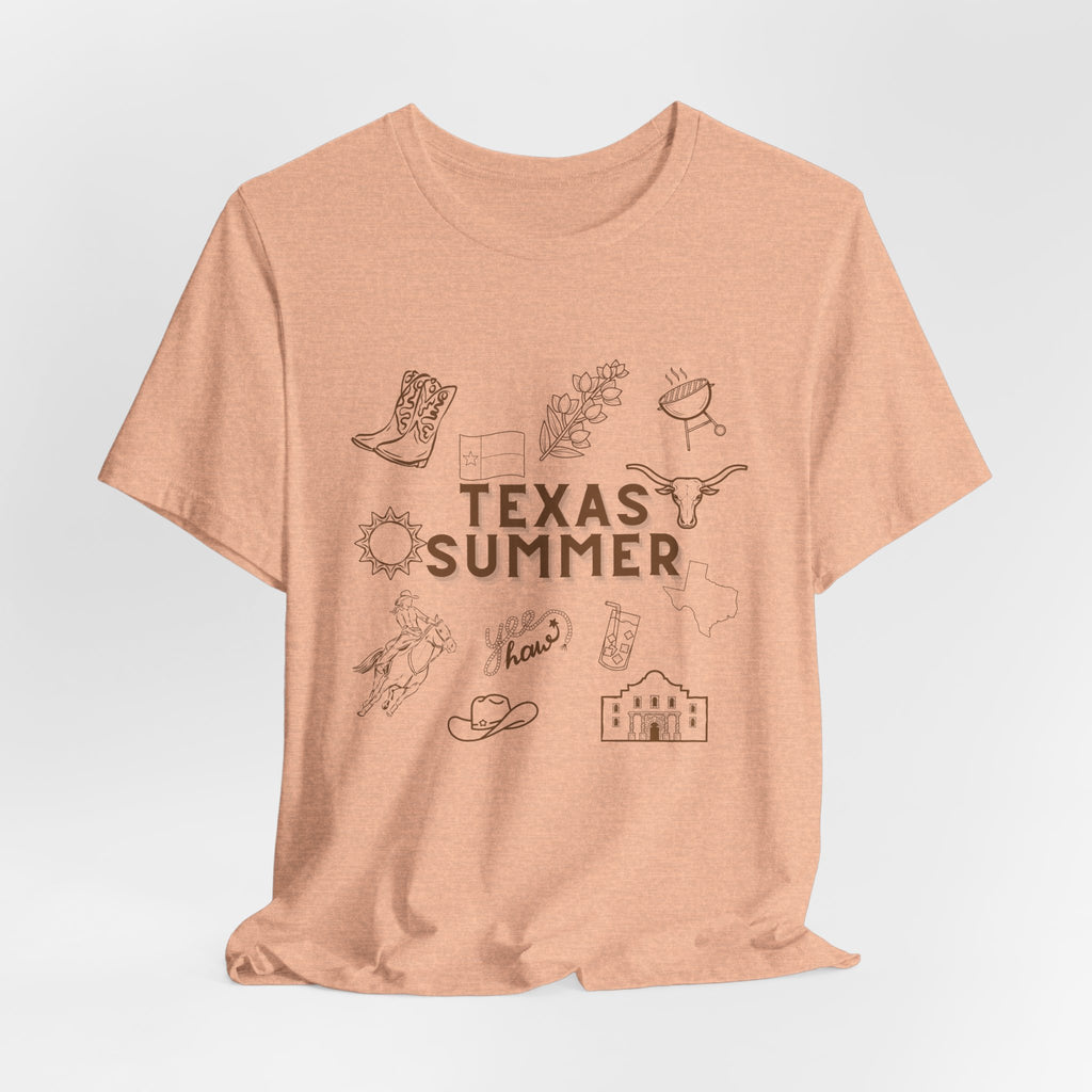 Texas Summer Tee — Retro Western Icons T‑Shirt