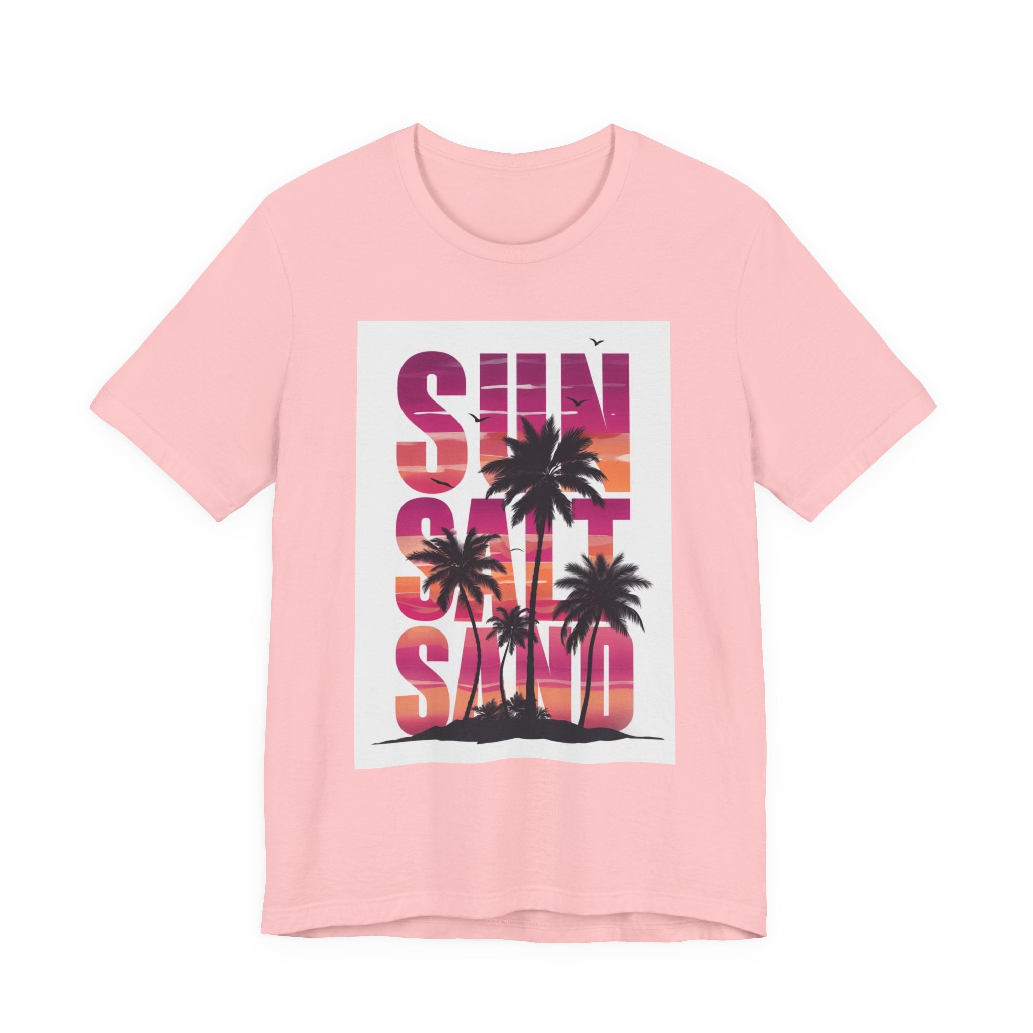 Sun, Salt & Sand T-Shirt — Tropical Palm Sunset Graphic Tee
