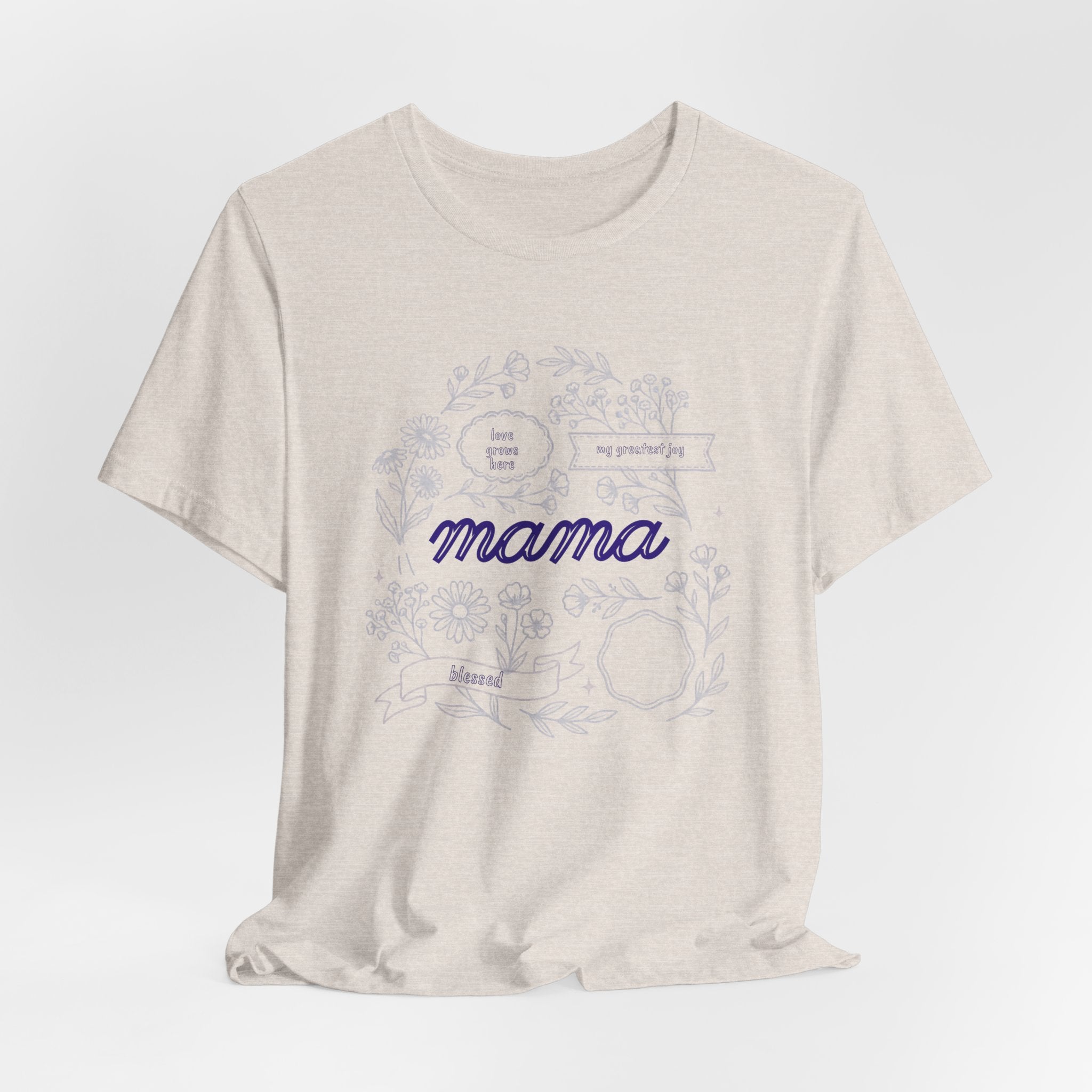 Mama Floral Script Tee — Mother's Day Casual T-Shirt