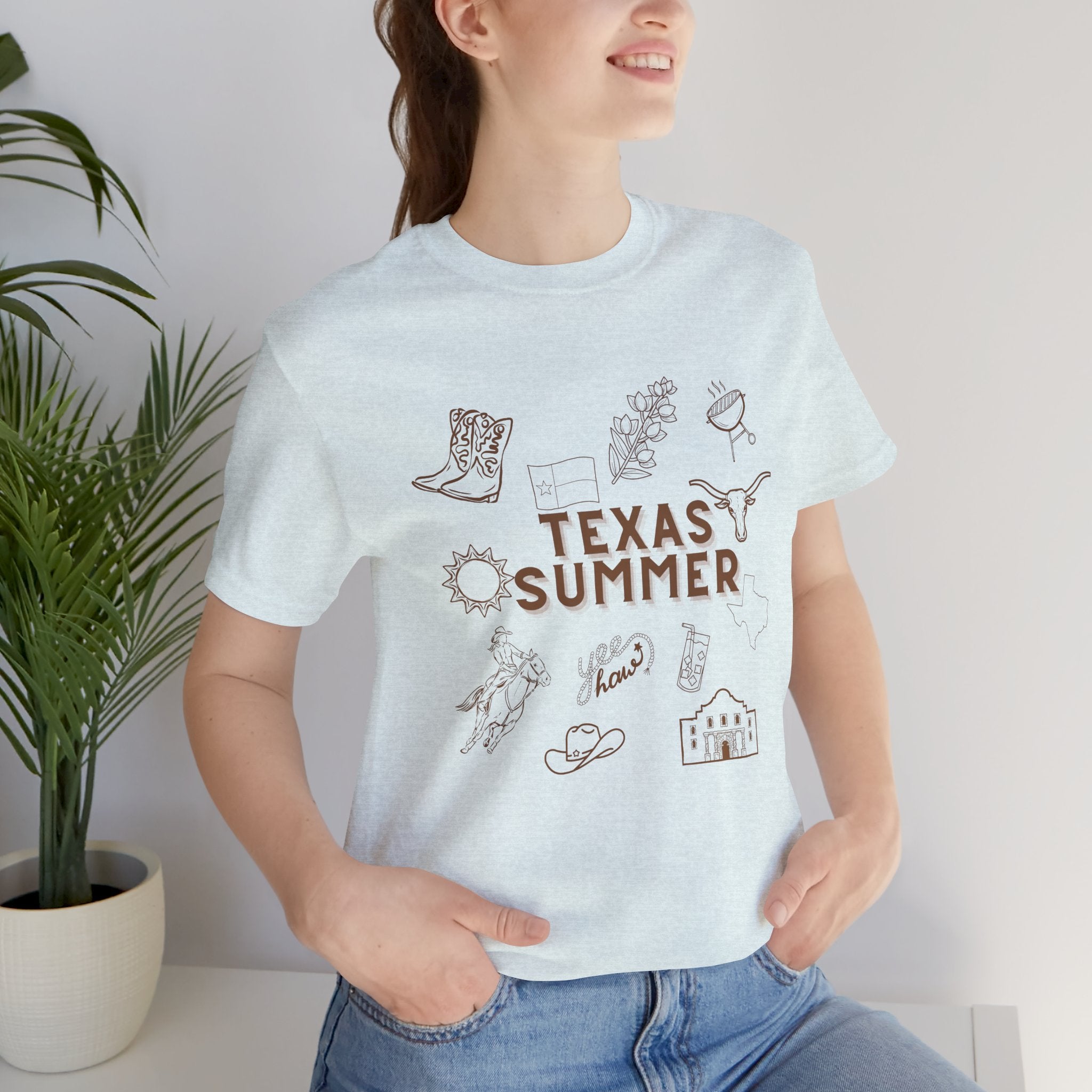 Texas Summer Tee — Retro Western Icons T‑Shirt