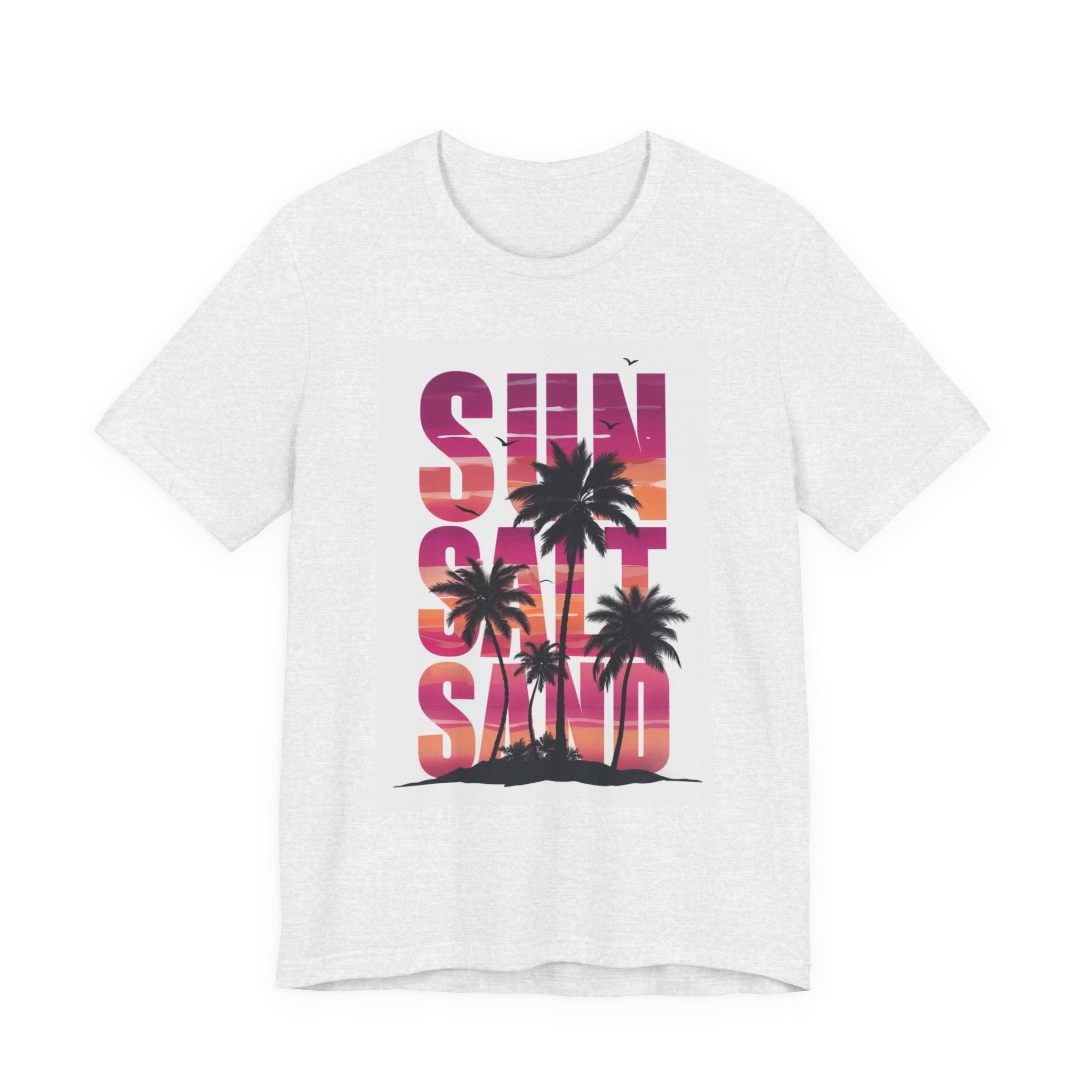 Sun, Salt & Sand T-Shirt — Tropical Palm Sunset Graphic Tee