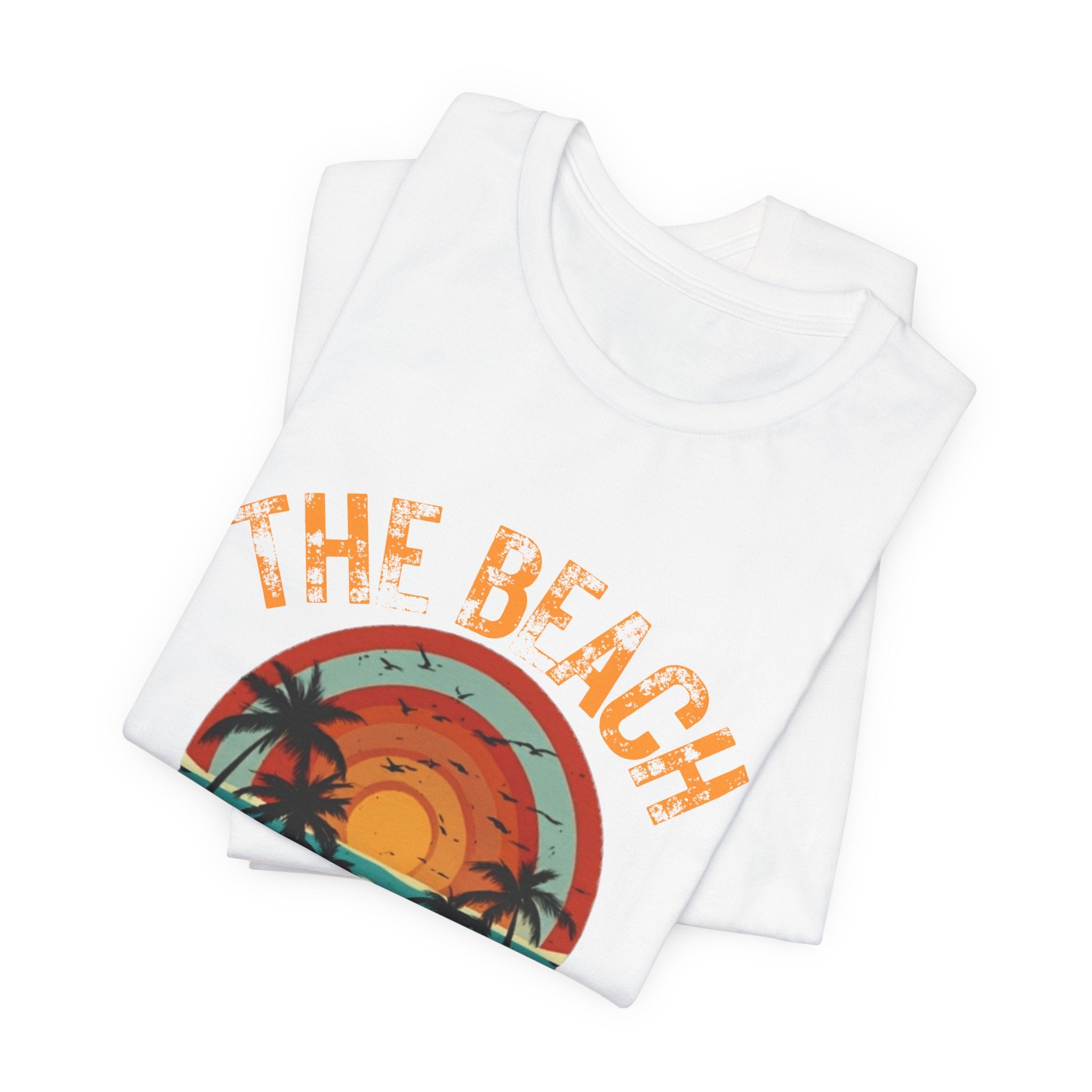 Beach Is Calling My Name T‑Shirt — Vintage Sunset Palm Tee