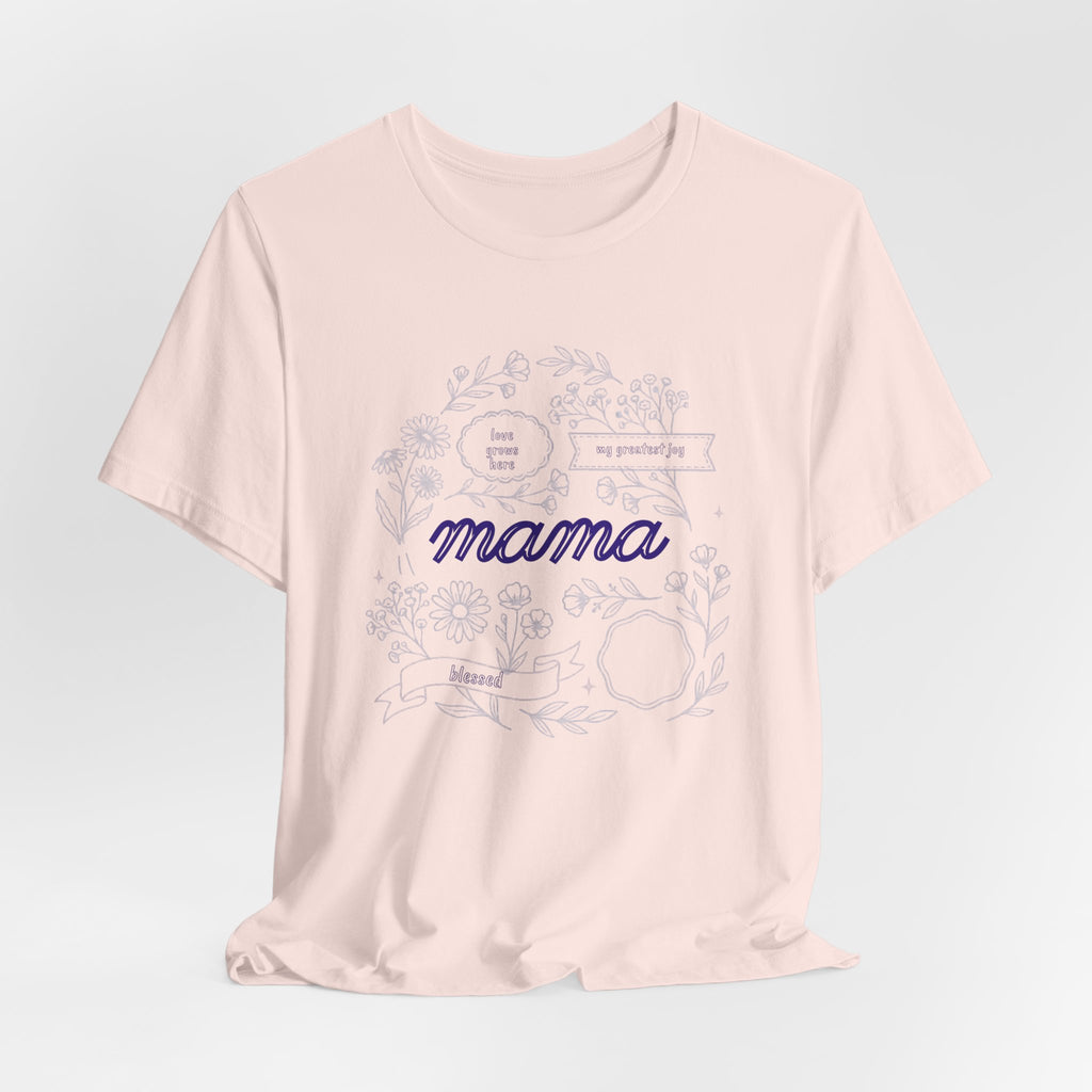 Mama Floral Script Tee — Mother's Day Casual T-Shirt