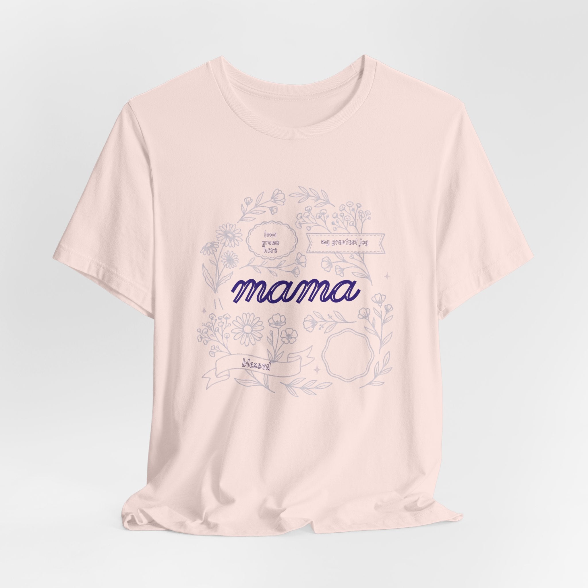 Mama Floral Script Tee — Mother's Day Casual T-Shirt