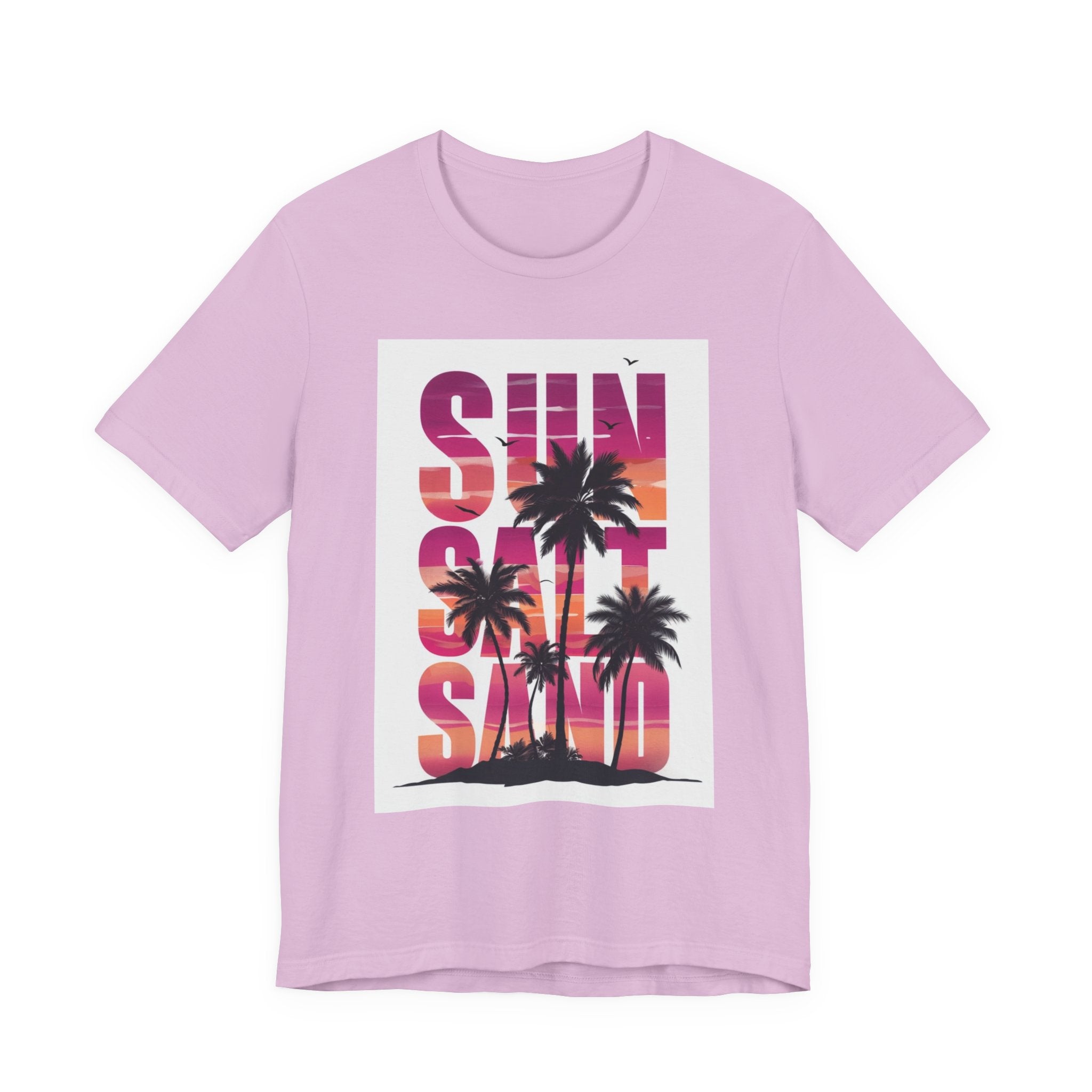 Sun, Salt & Sand T-Shirt — Tropical Palm Sunset Graphic Tee