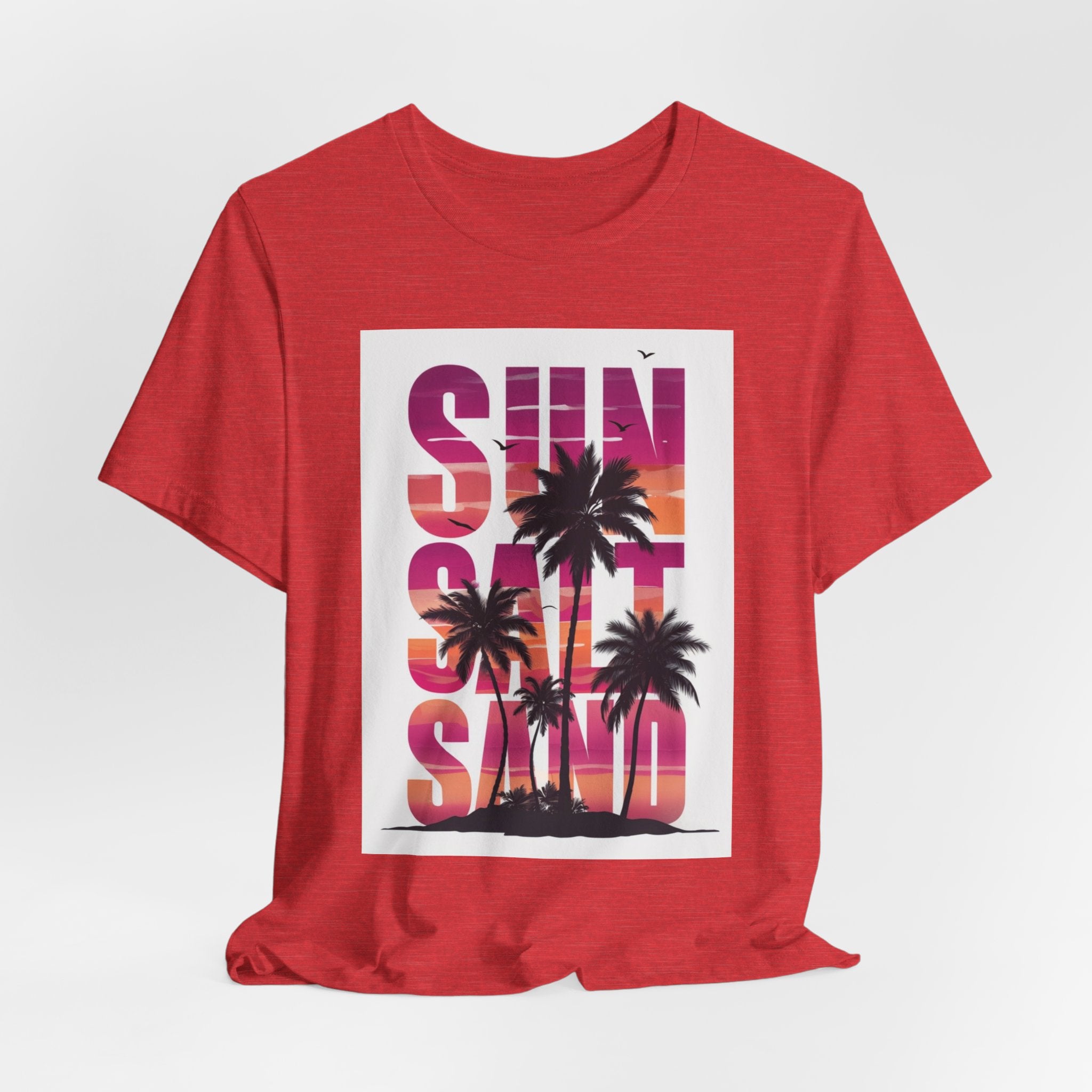 Sun, Salt & Sand T-Shirt — Tropical Palm Sunset Graphic Tee