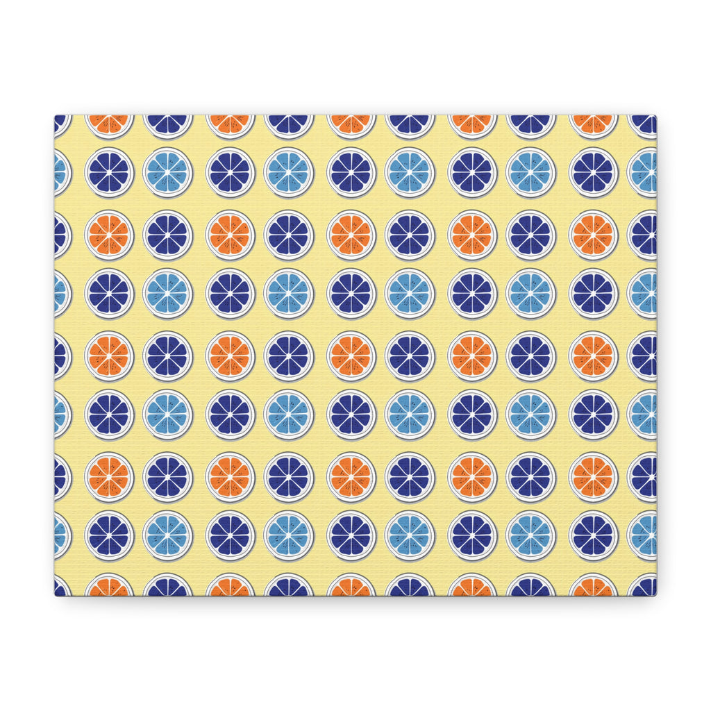 Citrus Pattern Matte Canvas Wall Art — Stretched 1.25"
