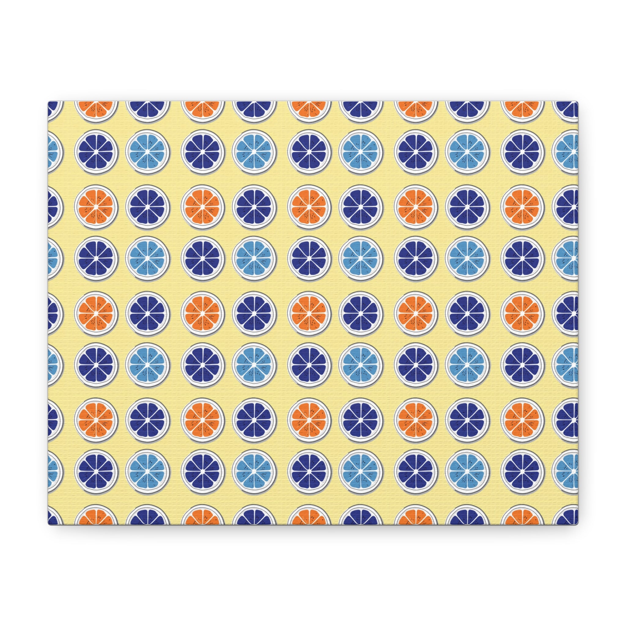 Citrus Pattern Matte Canvas Wall Art — Stretched 1.25"