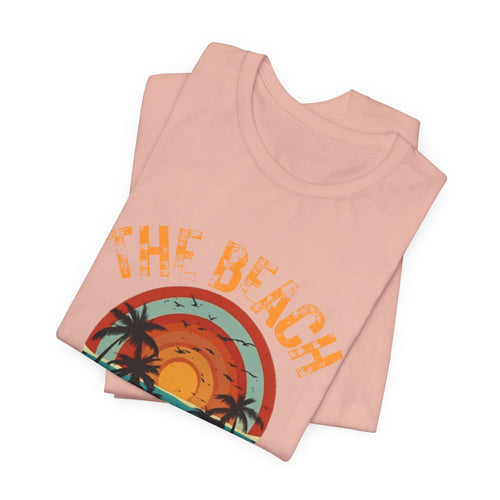 Beach Is Calling My Name T‑Shirt — Vintage Sunset Palm Tee