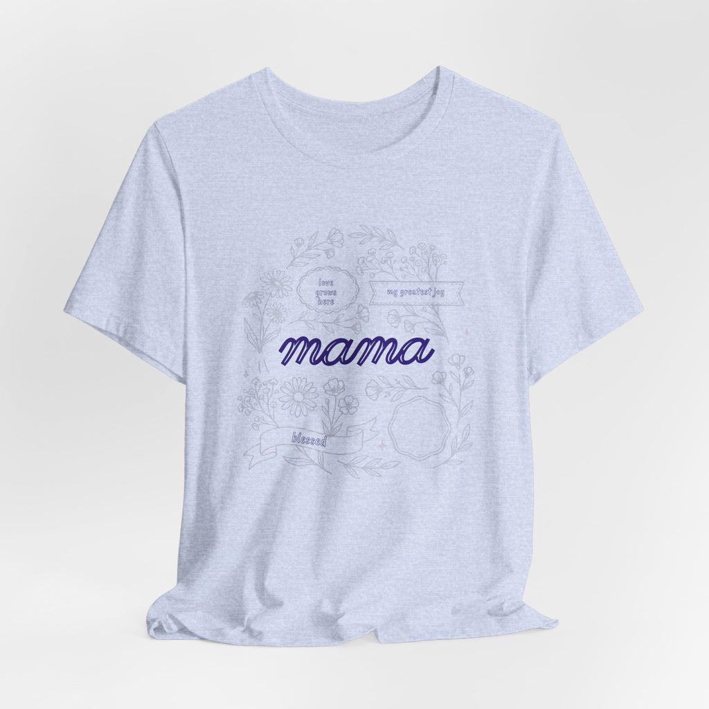 Mama Floral Script Tee — Mother's Day Casual T-Shirt