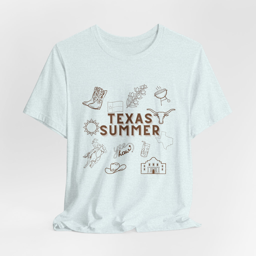 Texas Summer Tee — Retro Western Icons T‑Shirt