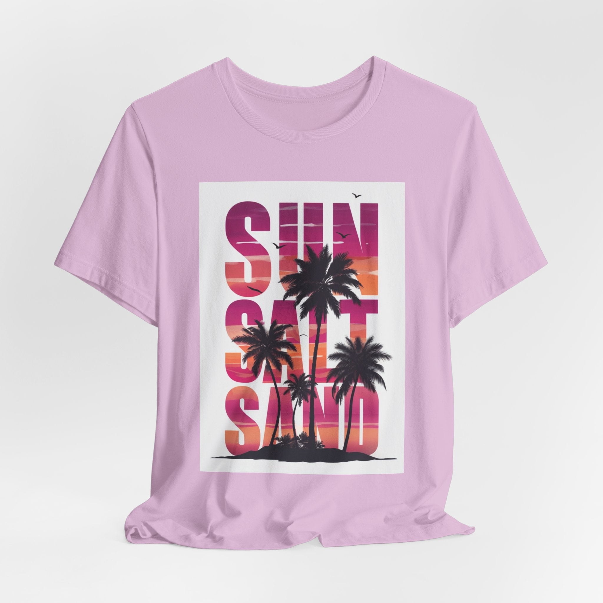 Sun, Salt & Sand T-Shirt — Tropical Palm Sunset Graphic Tee