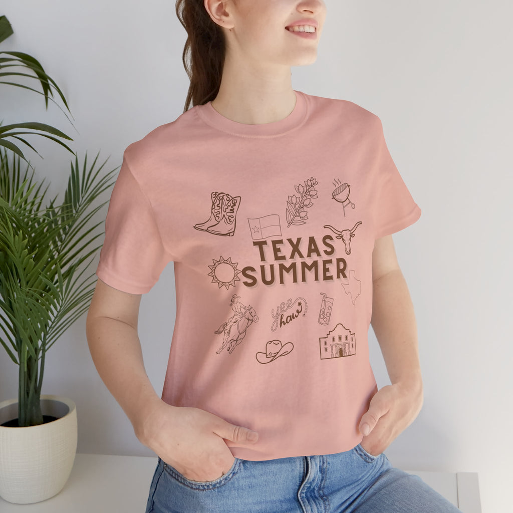 Texas Summer Tee — Retro Western Icons T‑Shirt