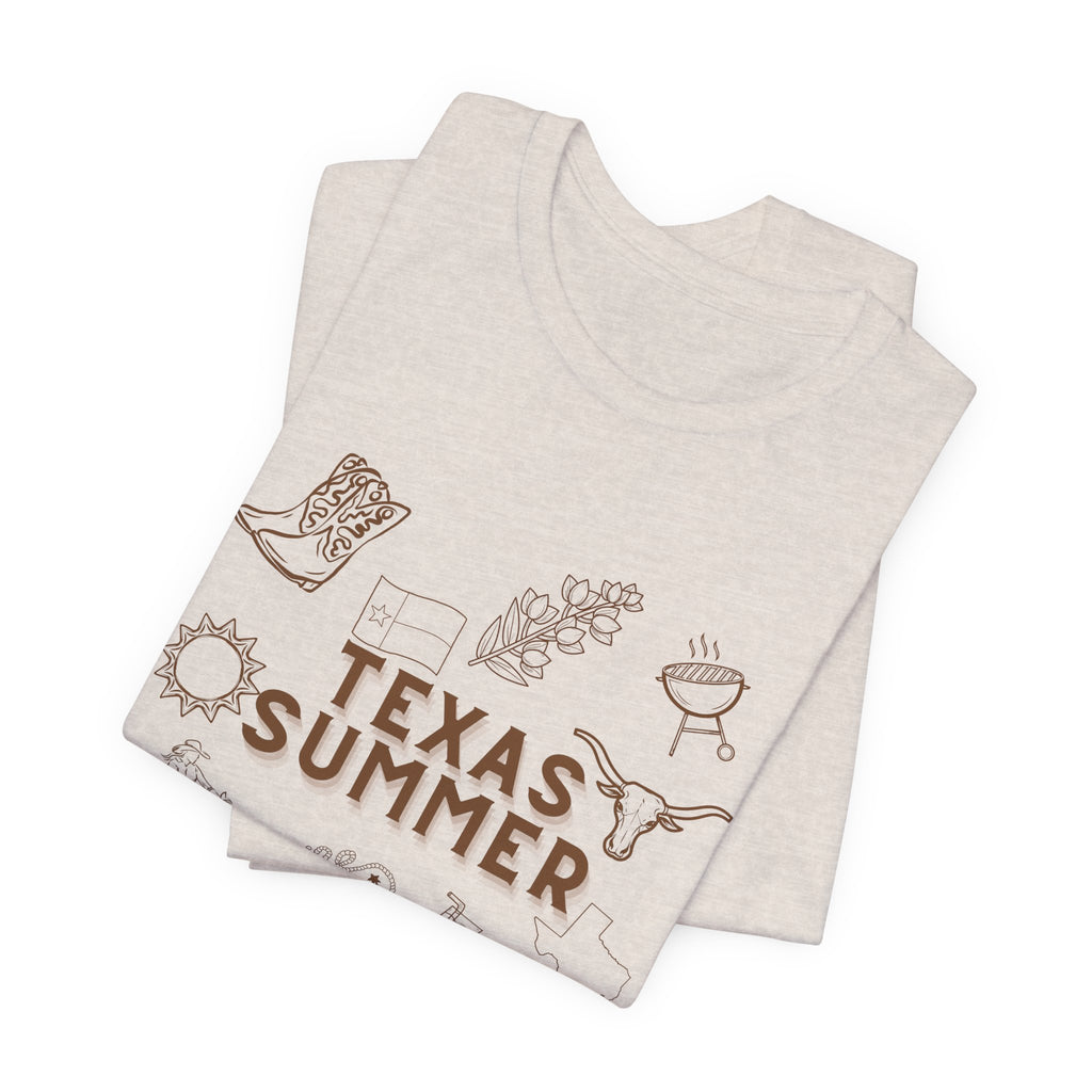 Texas Summer Tee — Retro Western Icons T‑Shirt