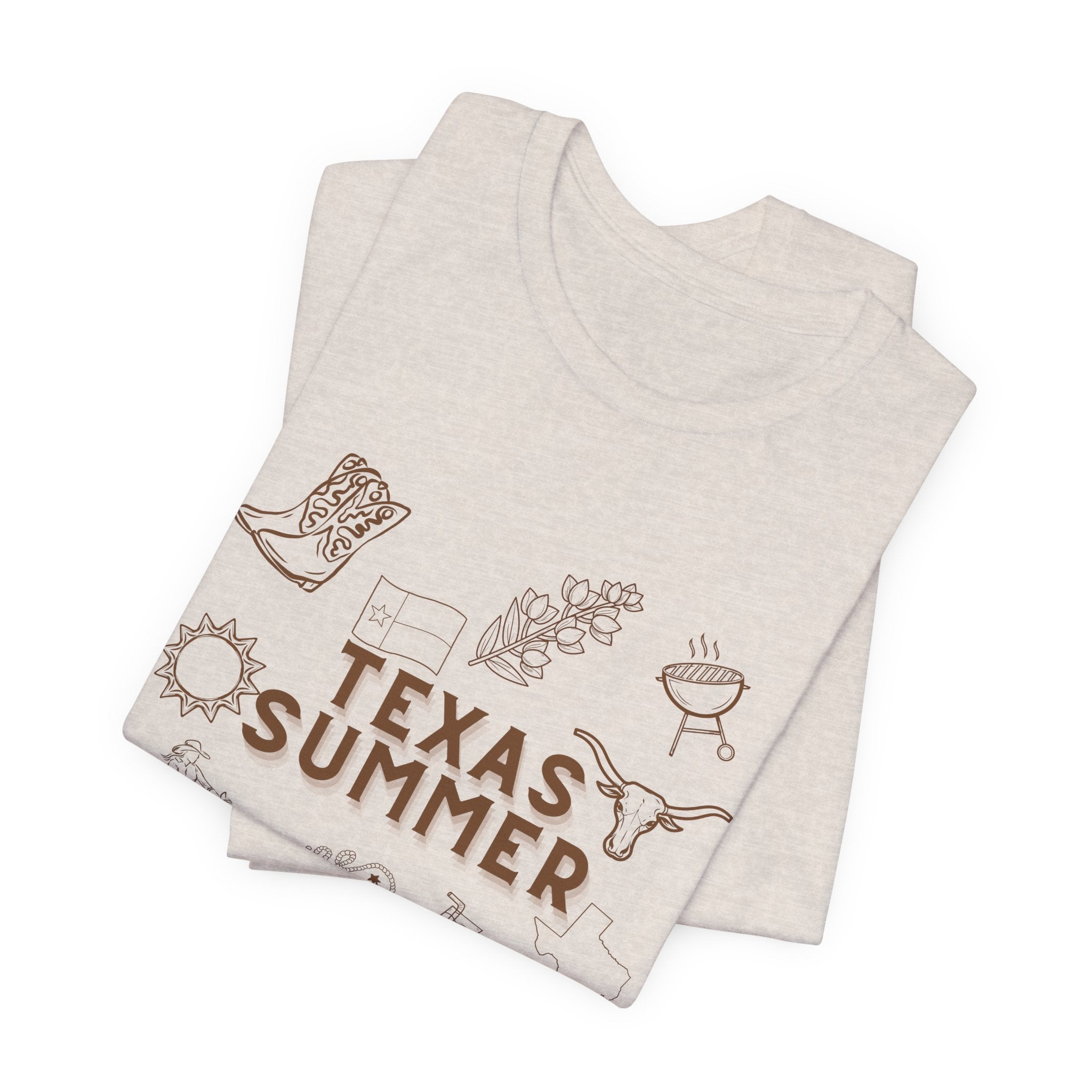 Texas Summer Tee — Retro Western Icons T‑Shirt