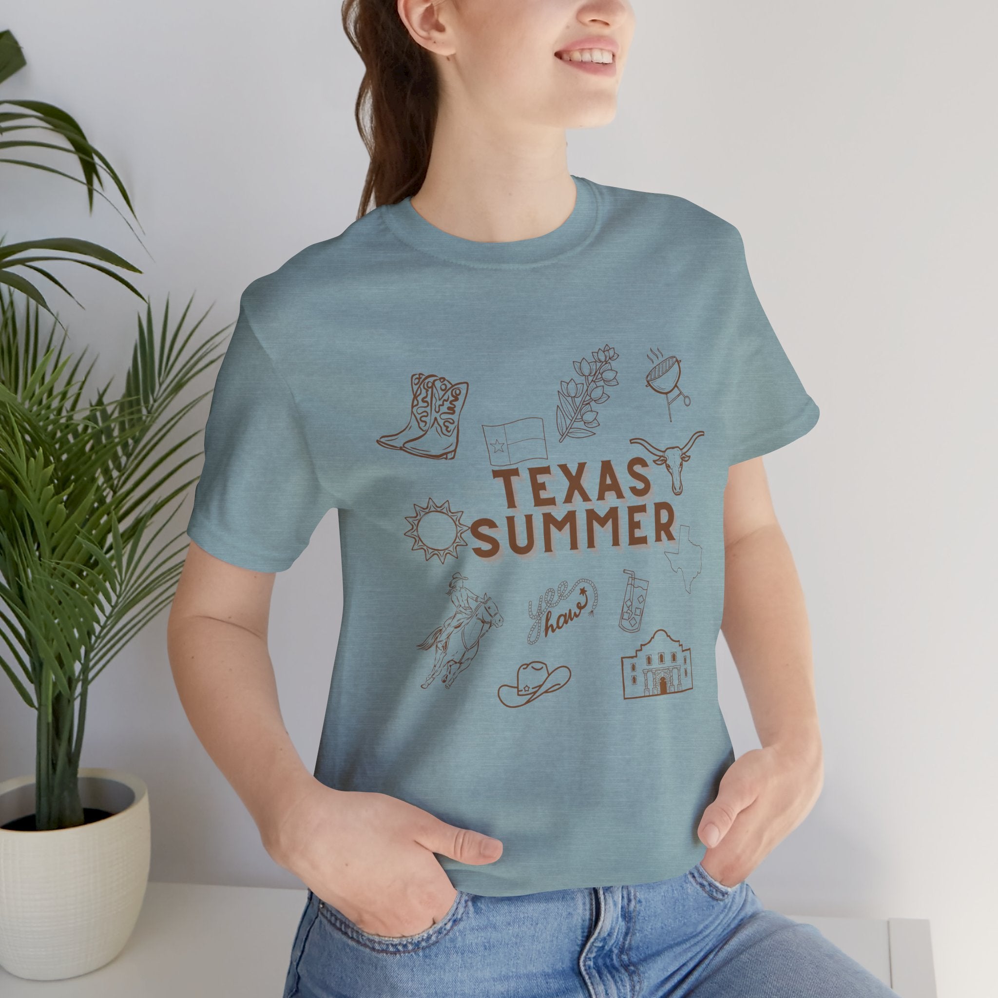 Texas Summer Tee — Retro Western Icons T‑Shirt