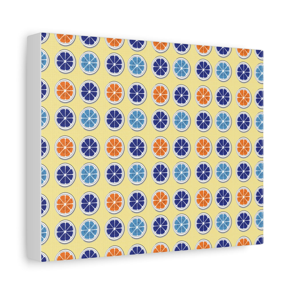 Citrus Pattern Matte Canvas Wall Art — Stretched 1.25"
