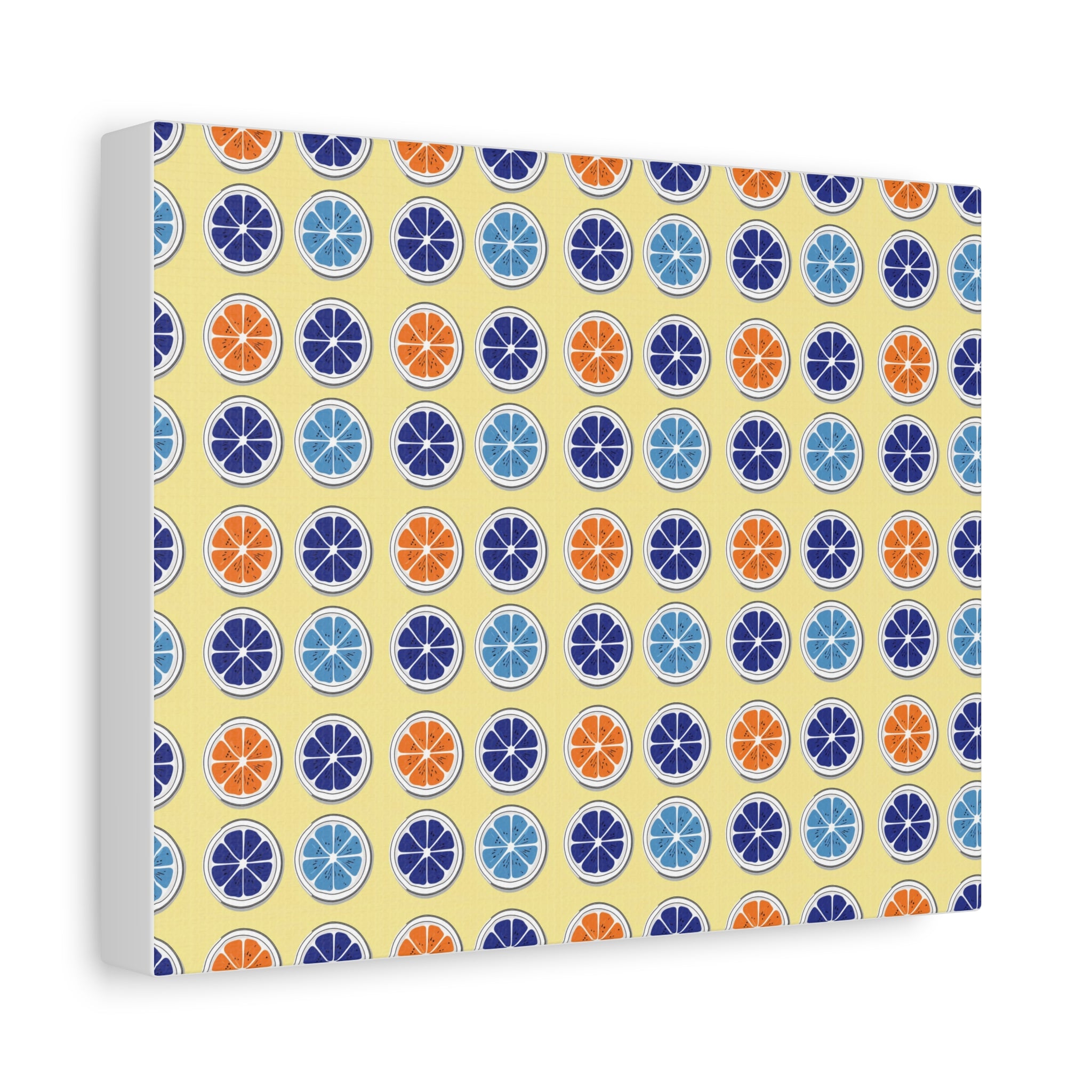 Citrus Pattern Matte Canvas Wall Art — Stretched 1.25"