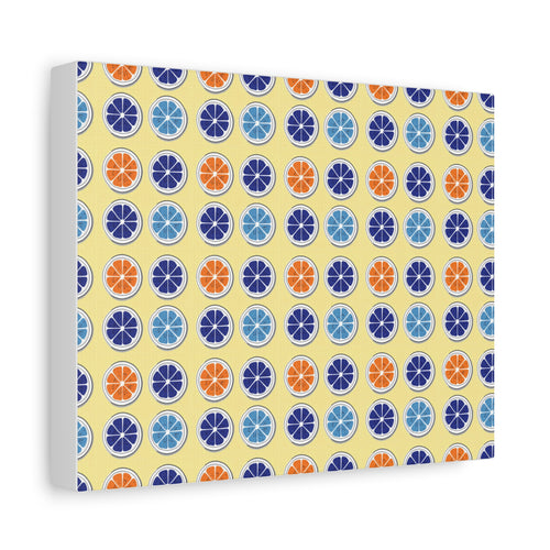 Citrus Pattern Matte Canvas Wall Art — Stretched 1.25"
