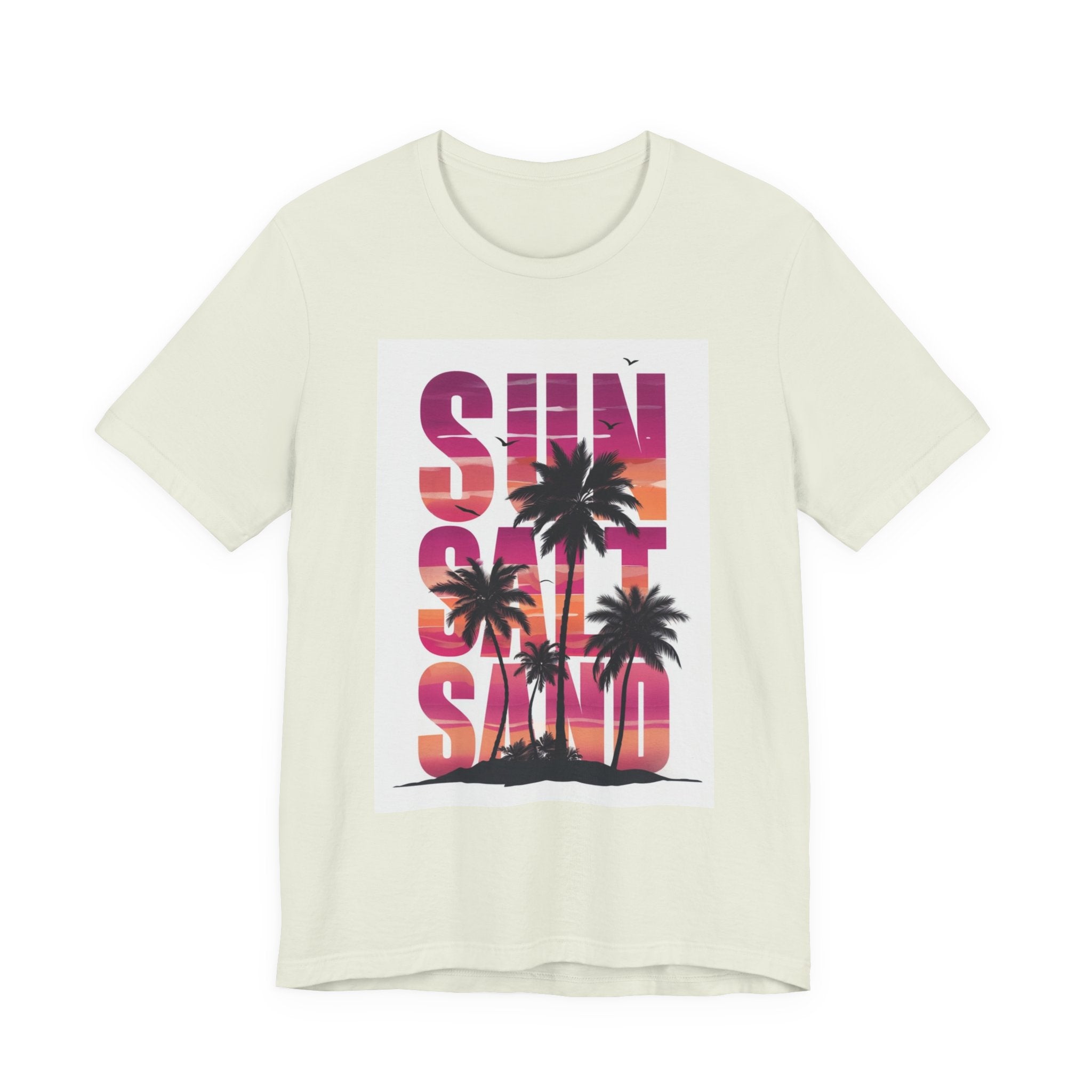 Sun, Salt & Sand T-Shirt — Tropical Palm Sunset Graphic Tee