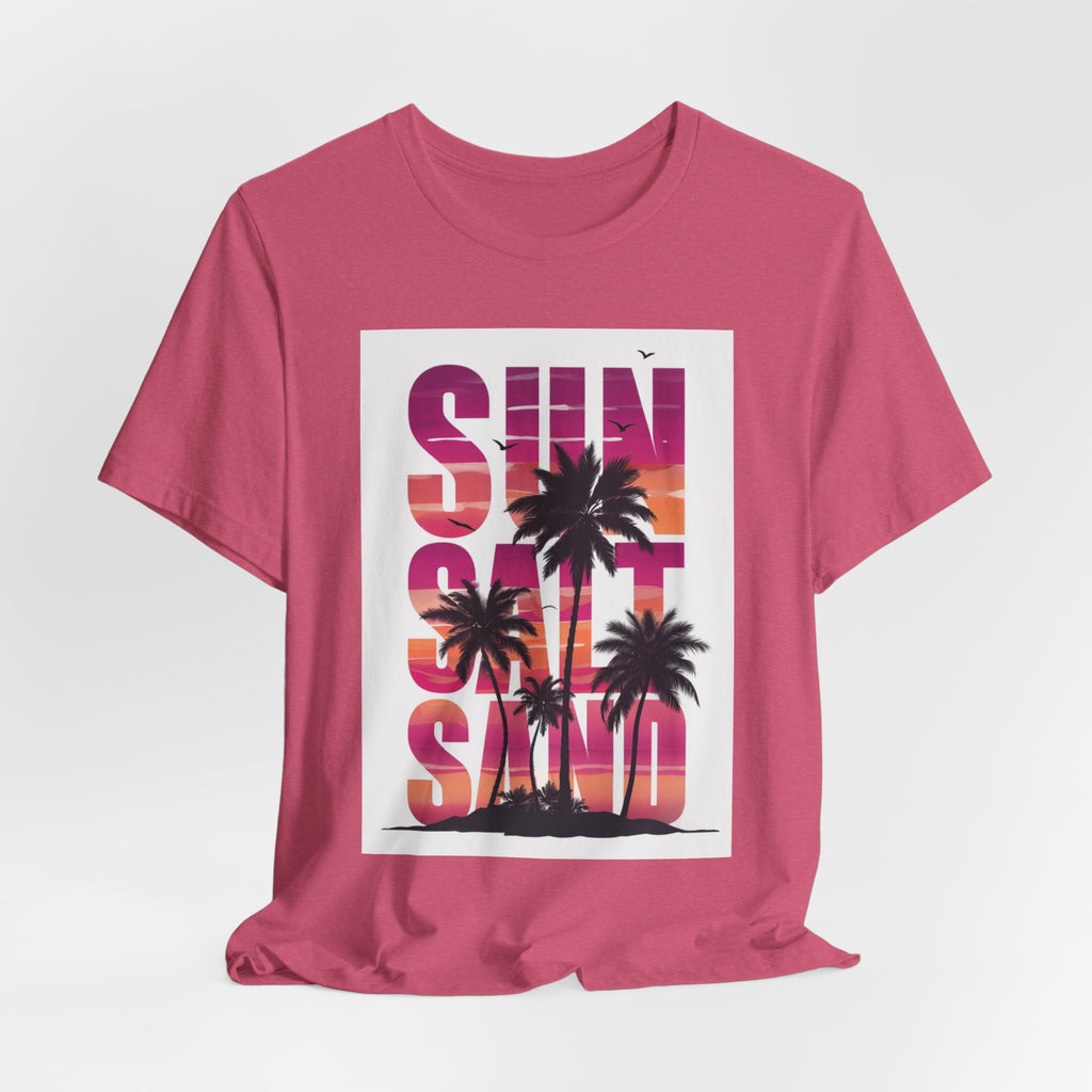 Sun, Salt & Sand T-Shirt — Tropical Palm Sunset Graphic Tee