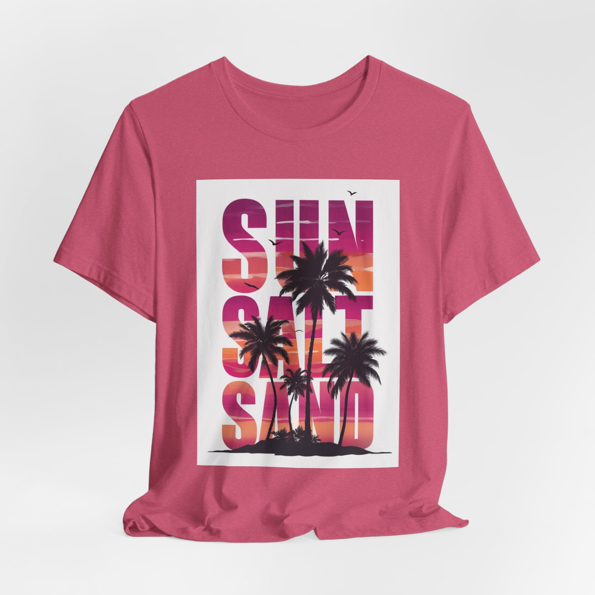 Sun, Salt & Sand T-Shirt — Tropical Palm Sunset Graphic Tee